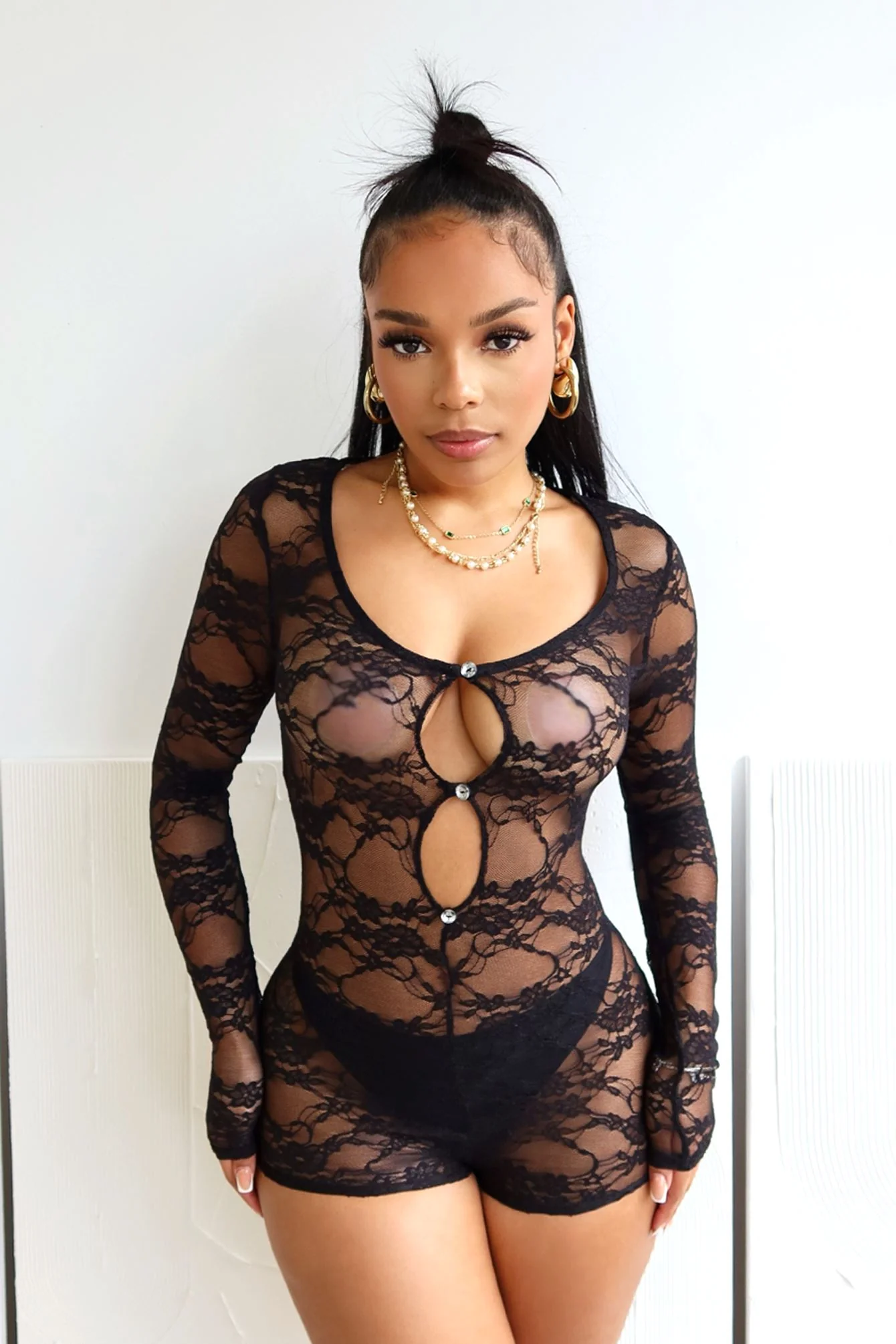 All Mine Lace Romper - Image 2