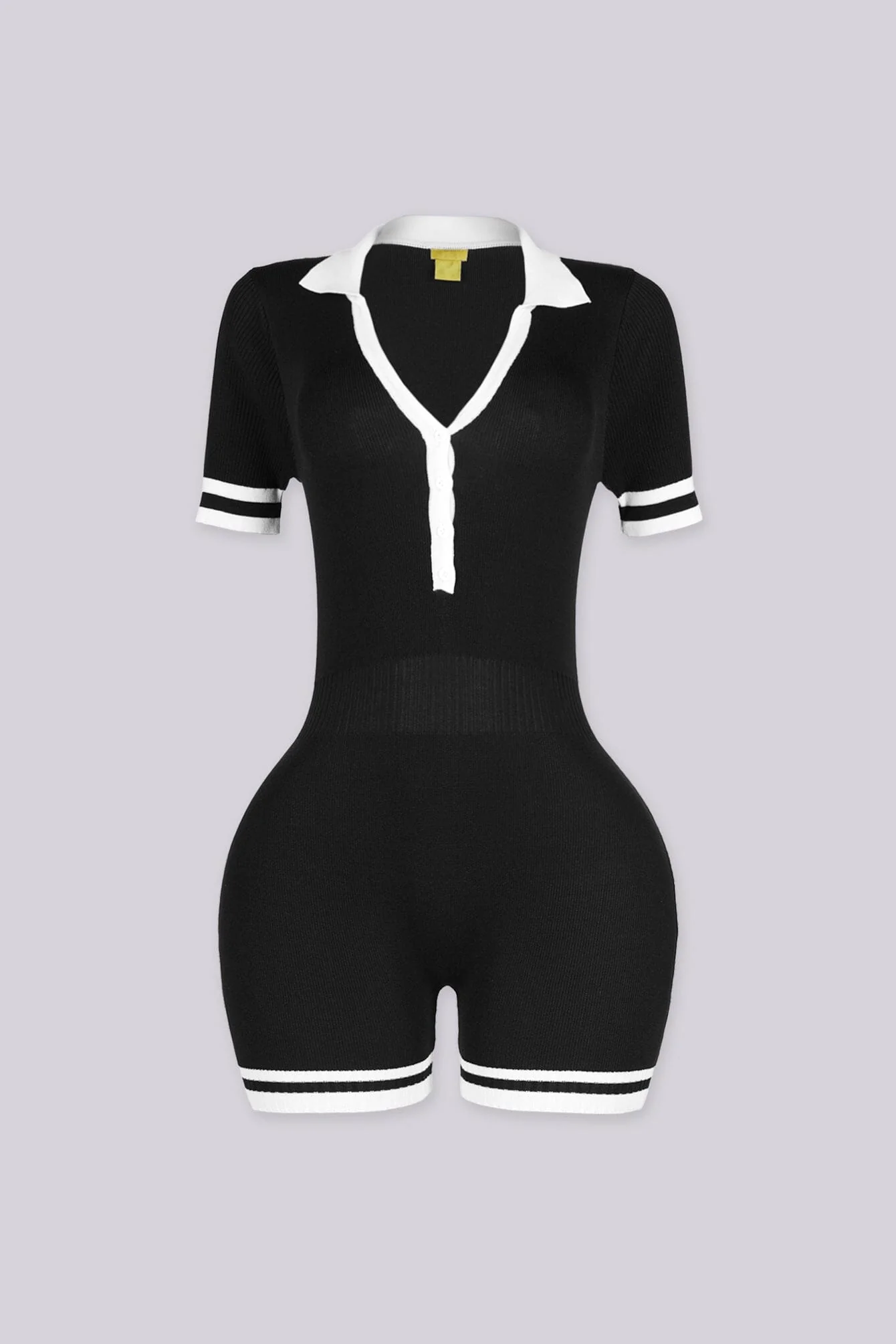 Amie Polo Knit Romper - Image 4