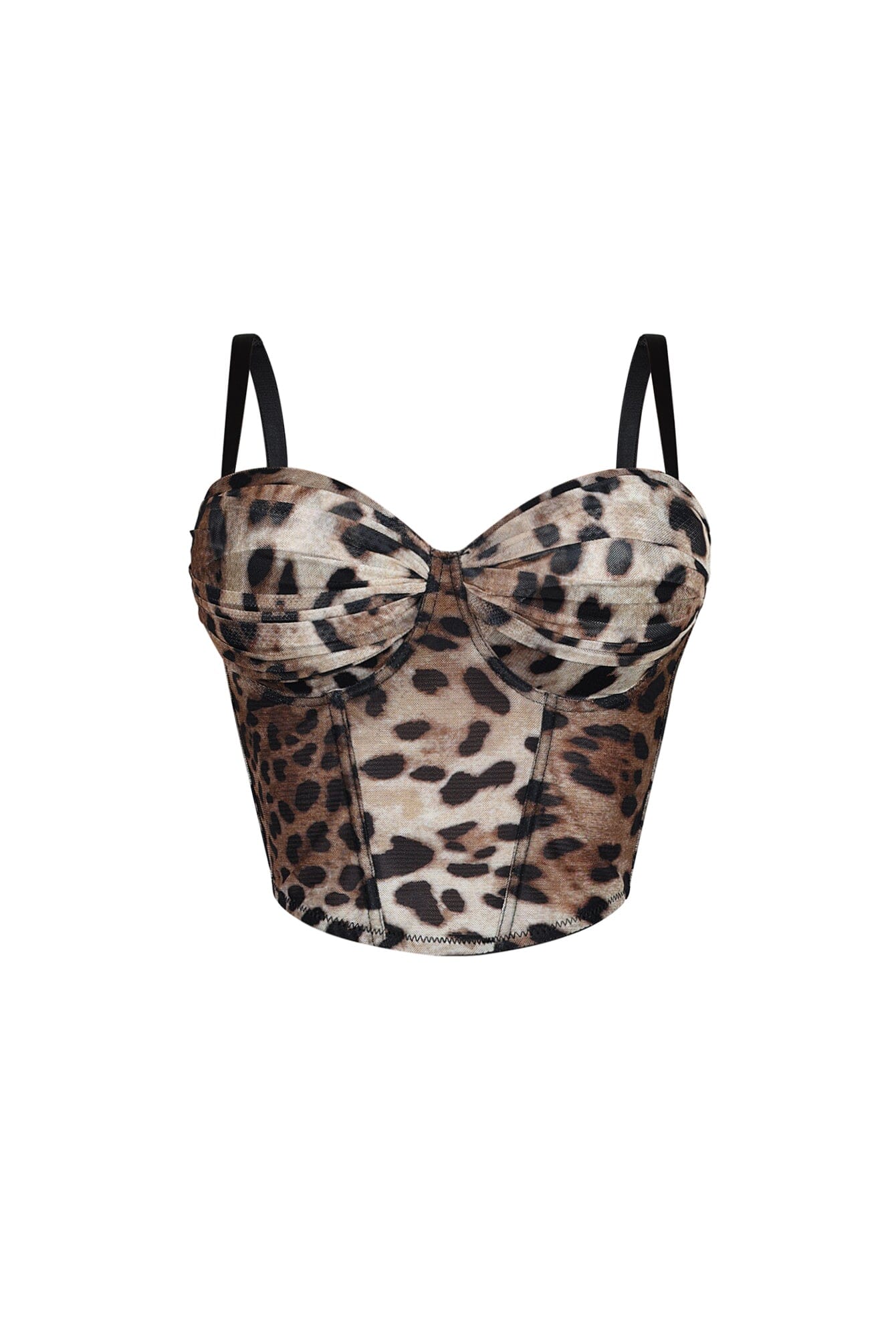 Anna Mesh Leopard Corset Top - Image 3