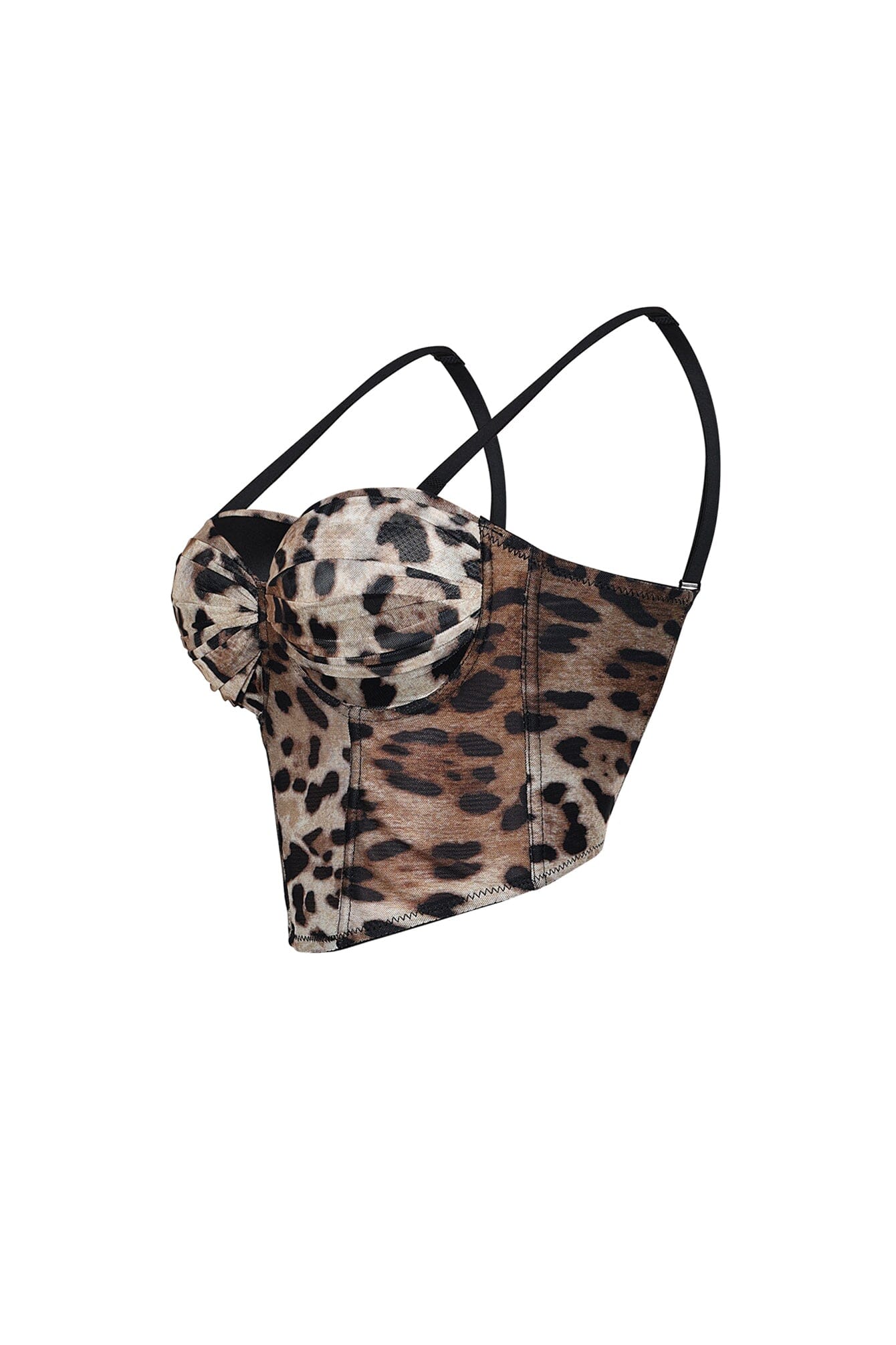Anna Mesh Leopard Corset Top - Image 4