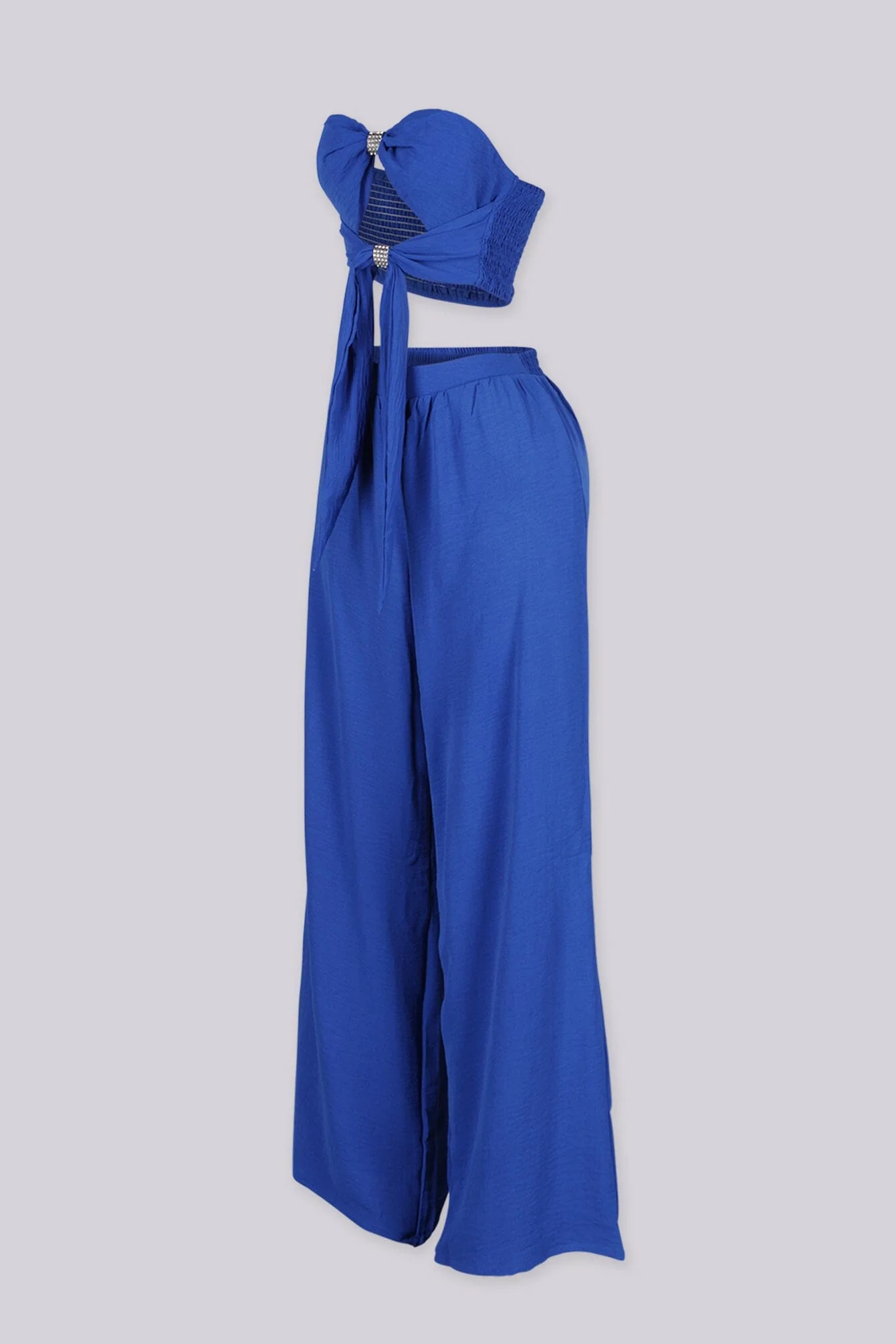 Annael Chiffon Tube Rhinestone Top & Pants SET - Image 2