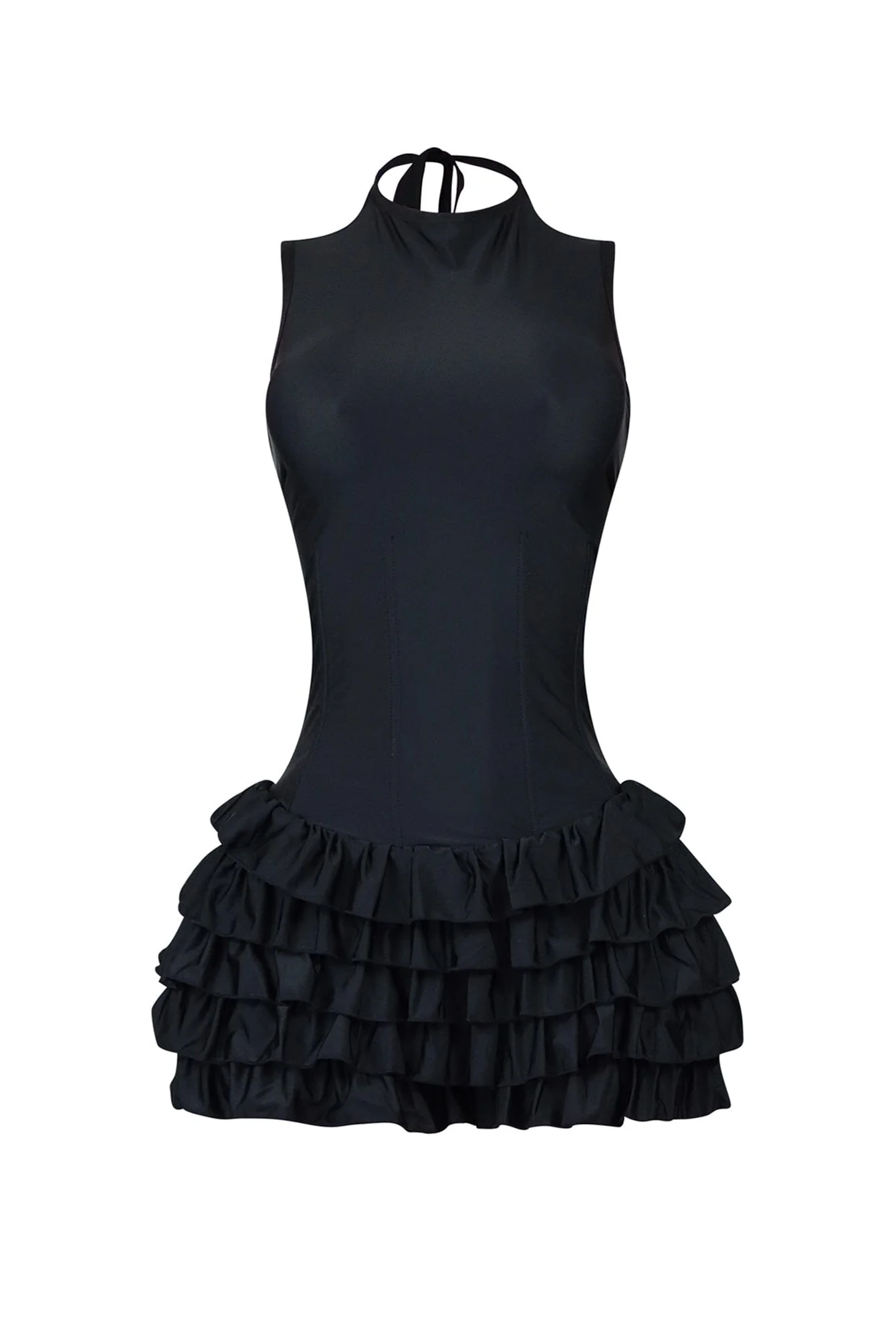 Annie Nylon Ruffle Mini Dress - Image 5