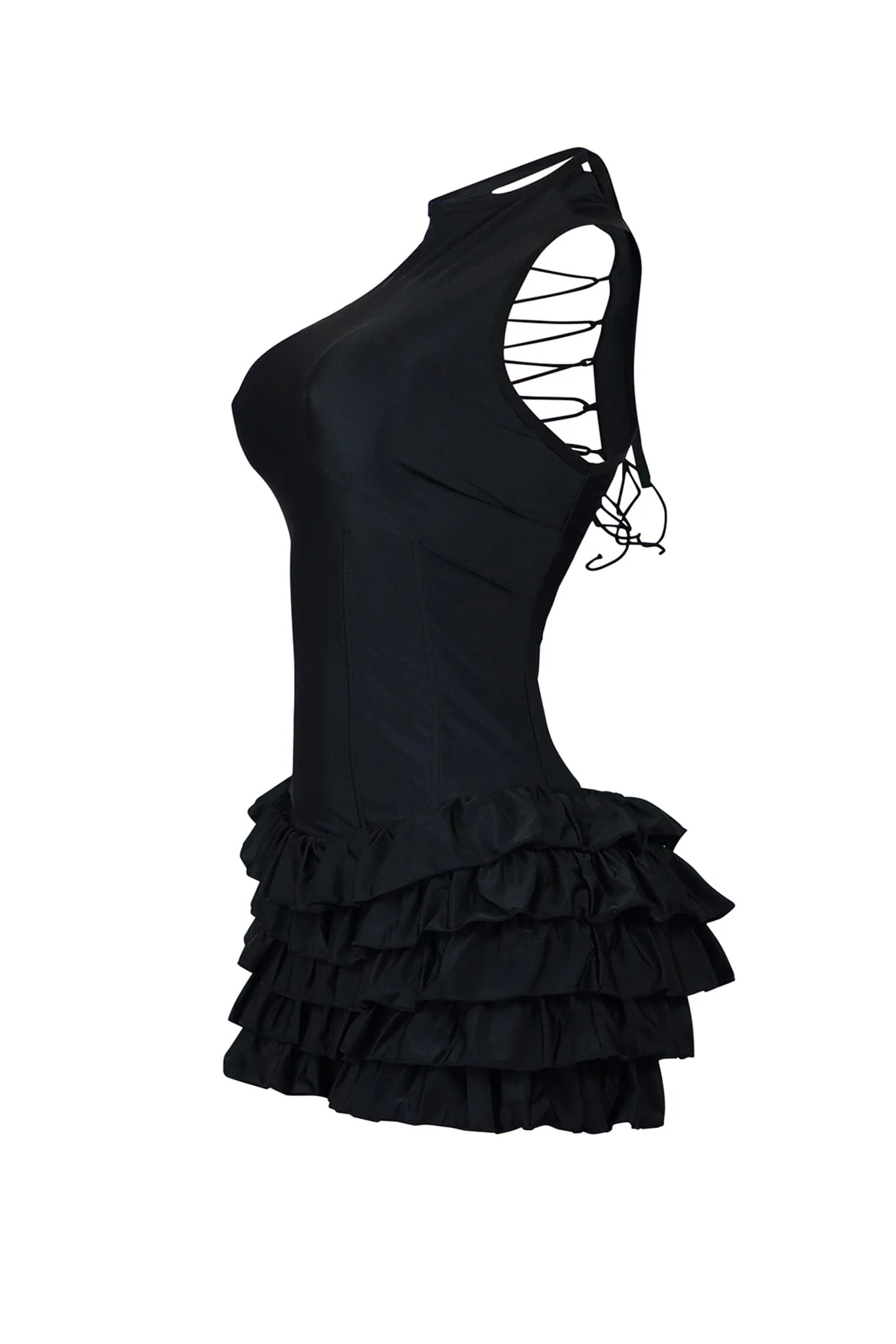 Annie Nylon Ruffle Mini Dress - Image 7
