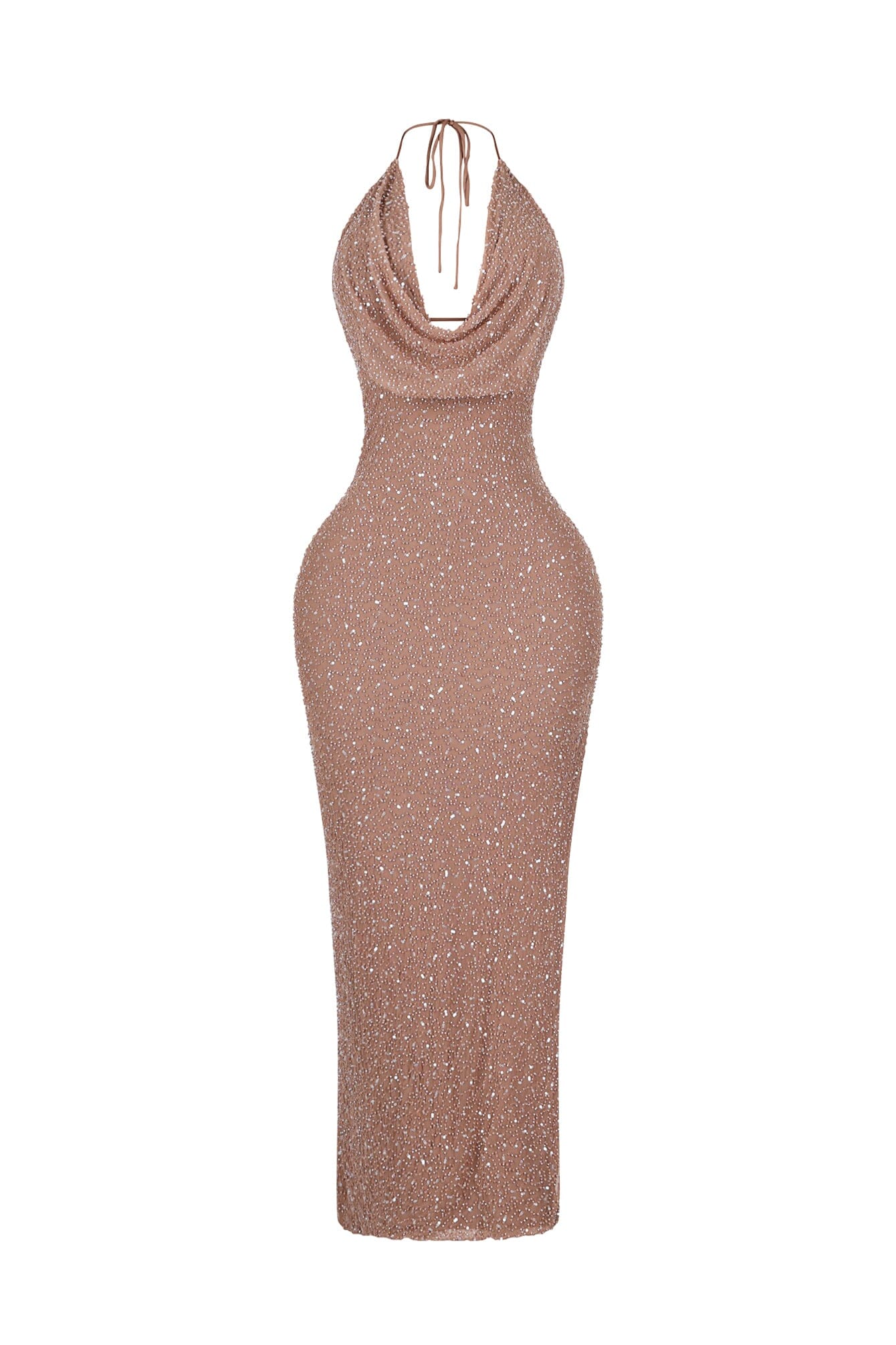 Aria Beaded Cowl Neck Maxi Dress - Image 10