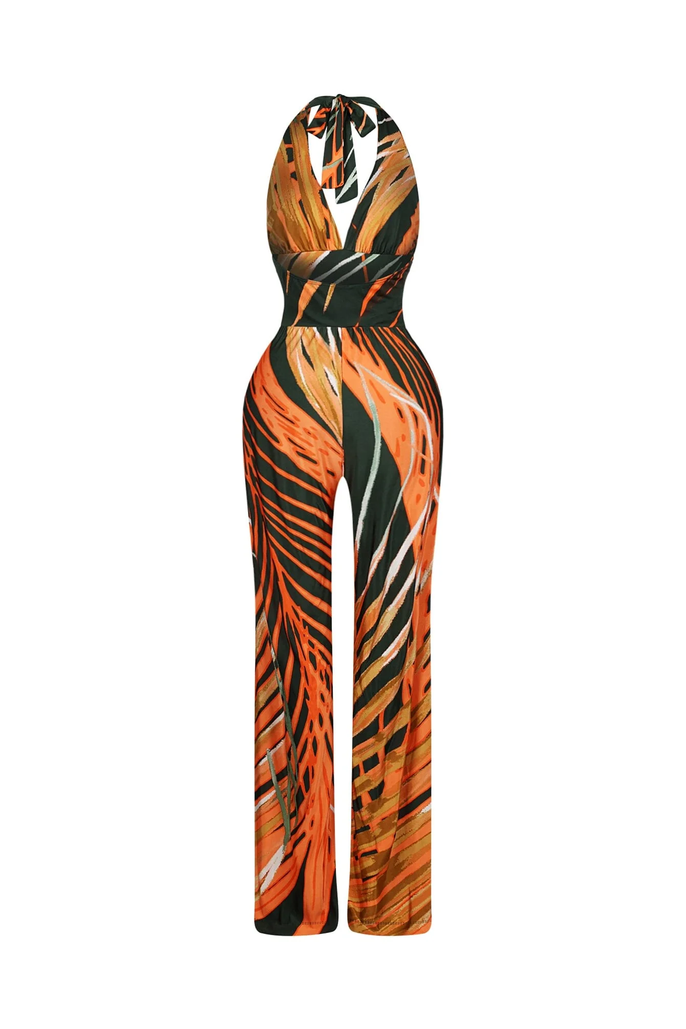 Artful Printed Halter Jumpsuit - Image 8