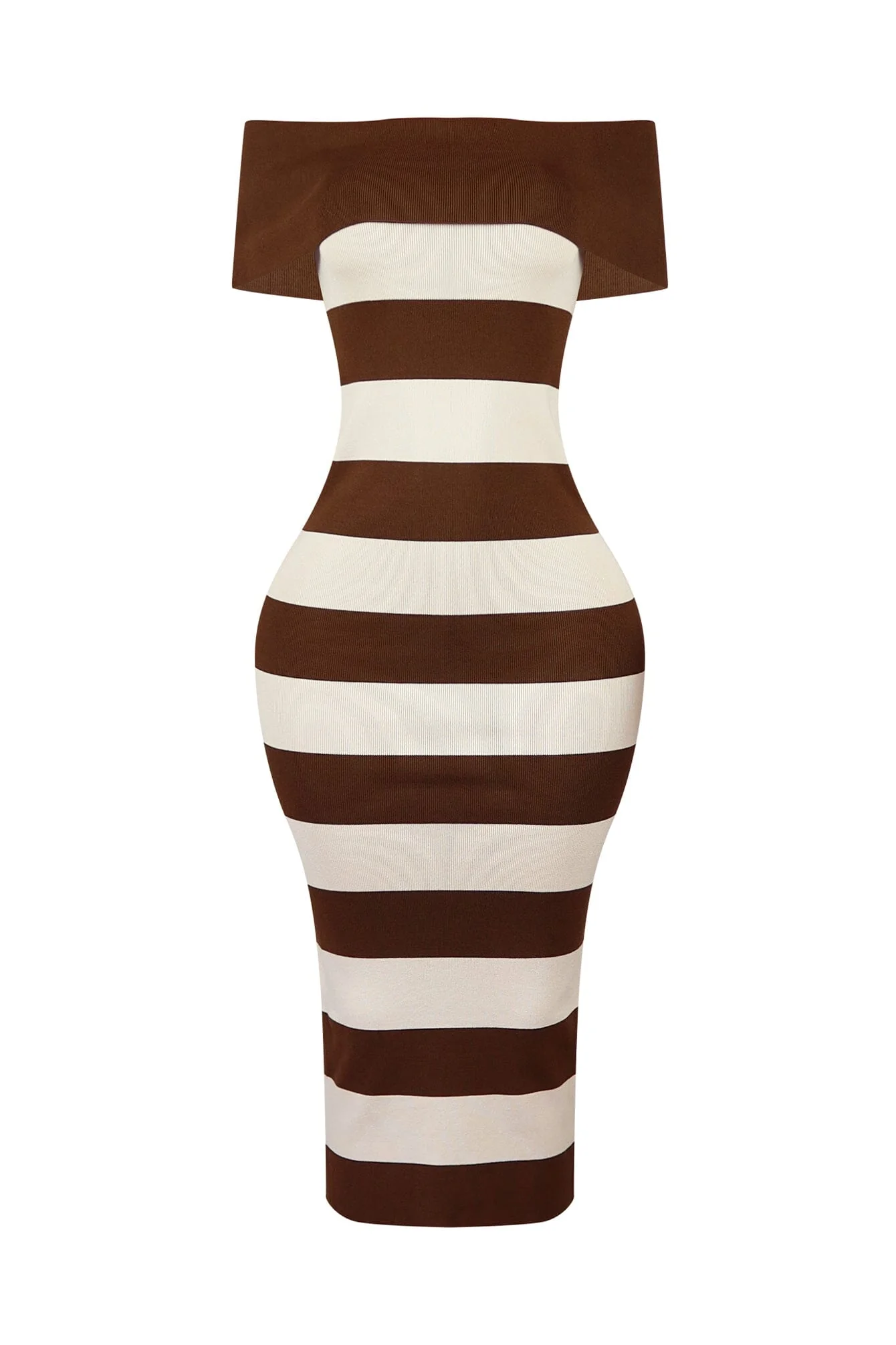 Avery Off Shoulder Sleeveless Striped Maxi Dress - Image 4