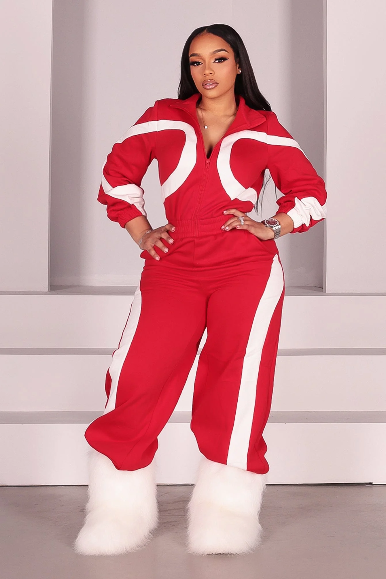 Axis Line Utility Zip Jumpsuit