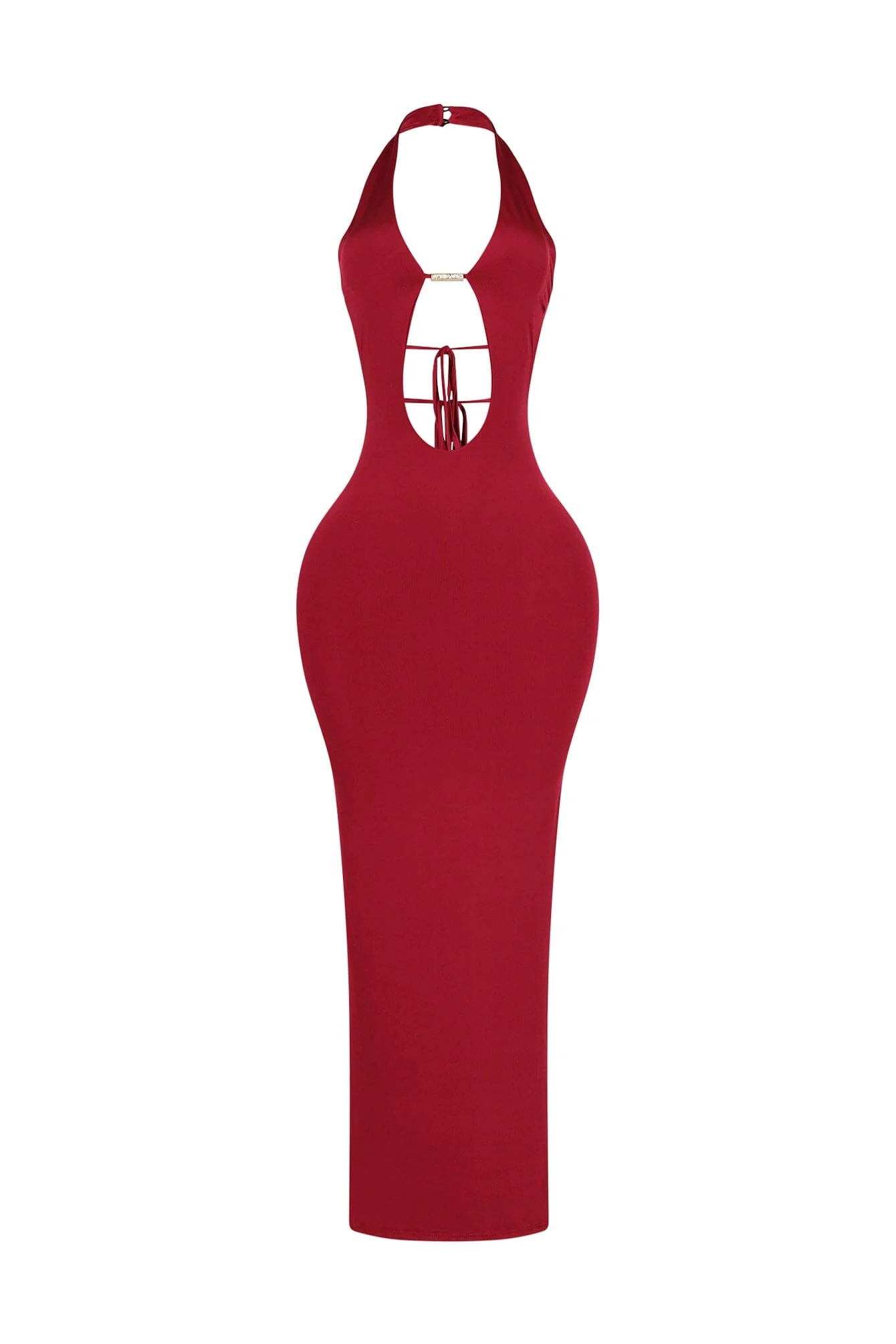 Backburn Cut Out Halter Midi Dress - Image 6