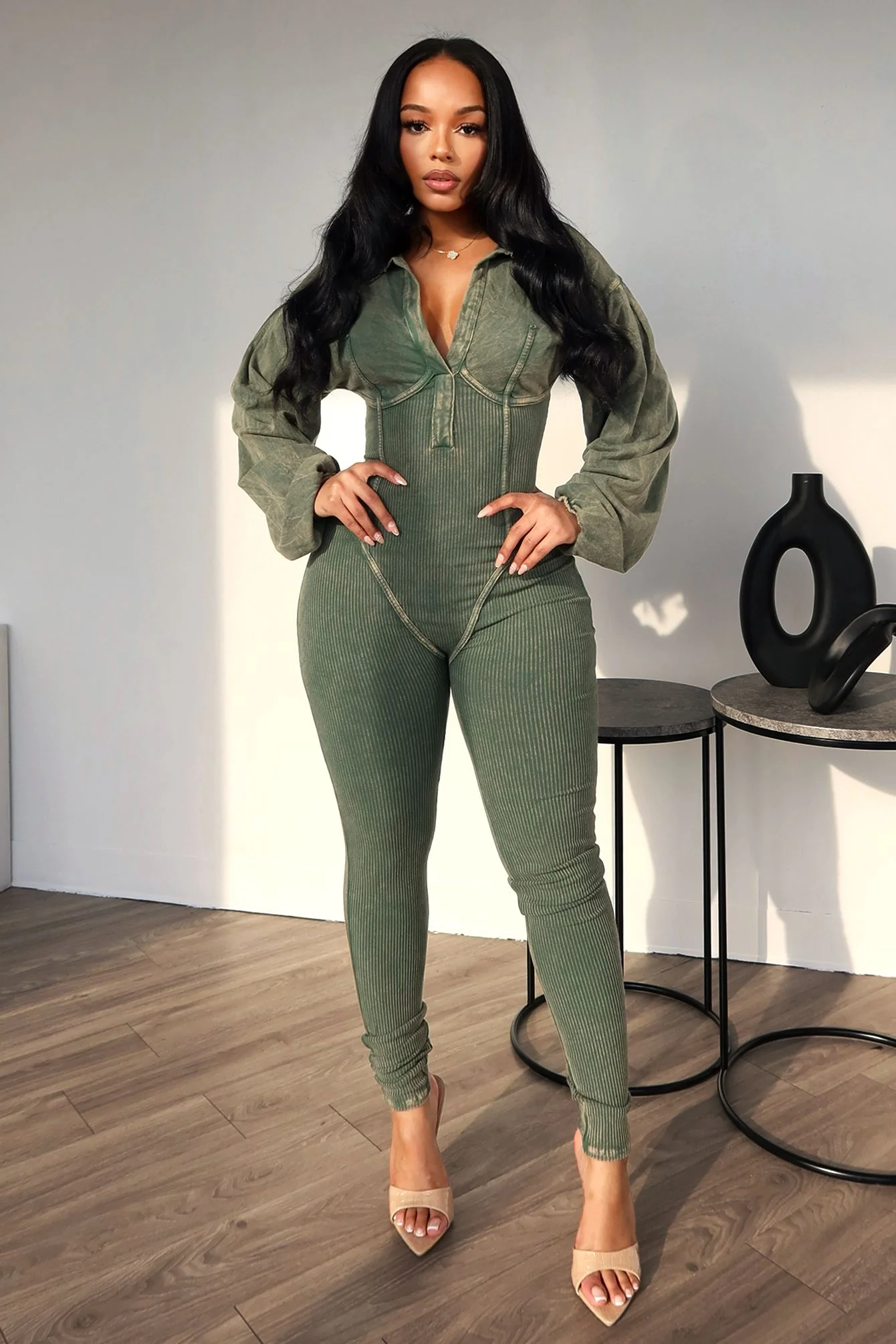Baddie Mineral Washed Corset Jumpsuit - Image 6