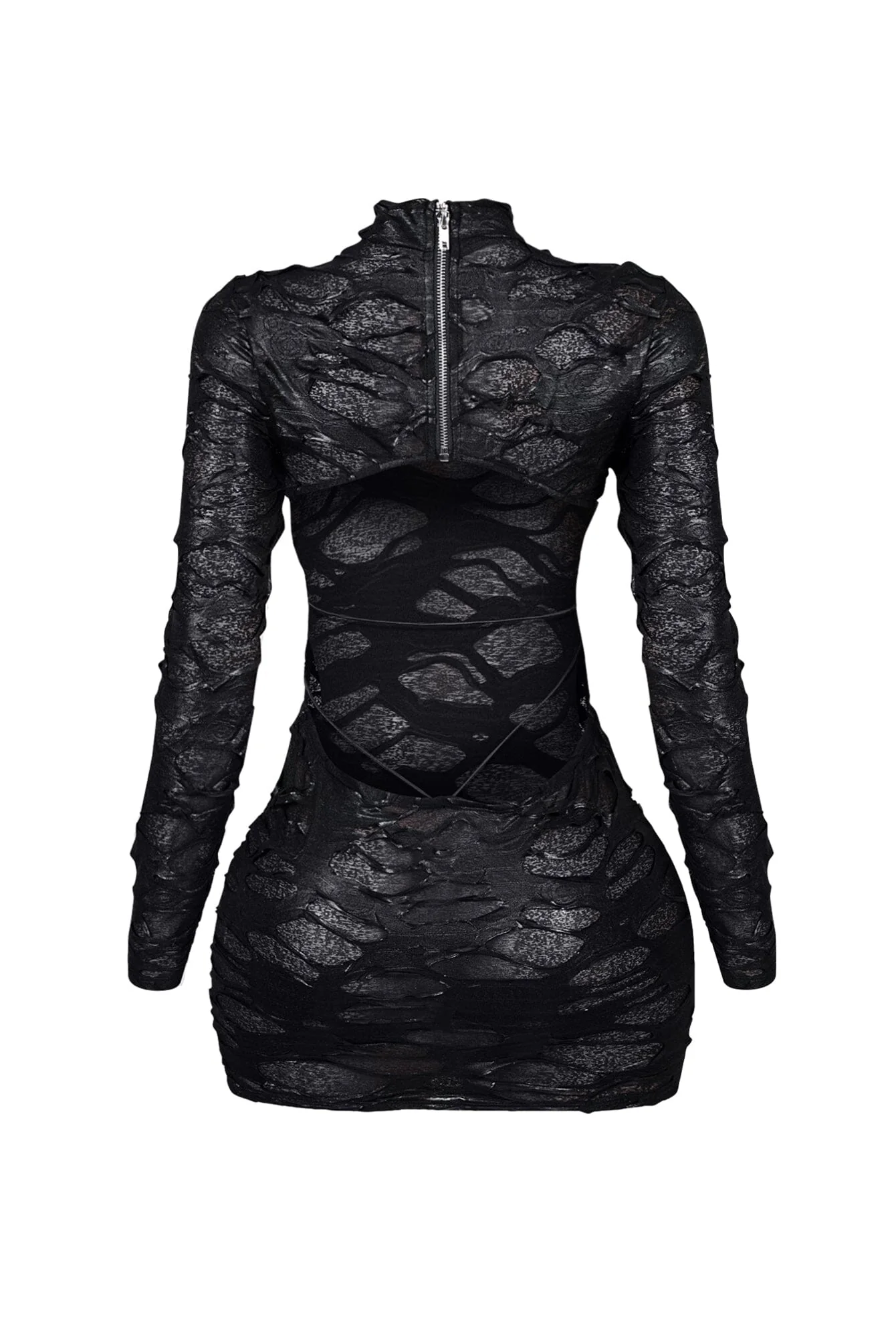 Be Cool Mock Neck Textured Mini Dress - Image 5