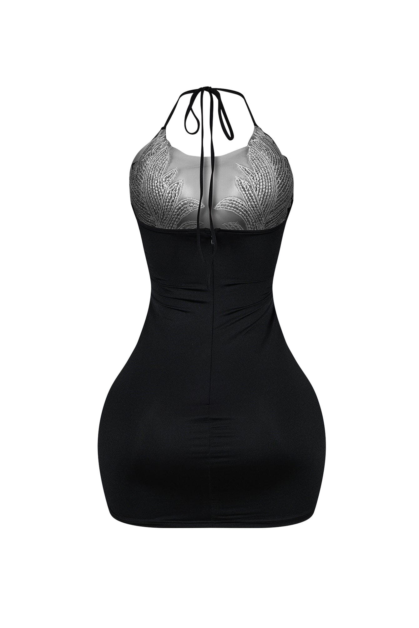 Bratty Rhinestone Mesh Contrast Mini Dress - Image 15