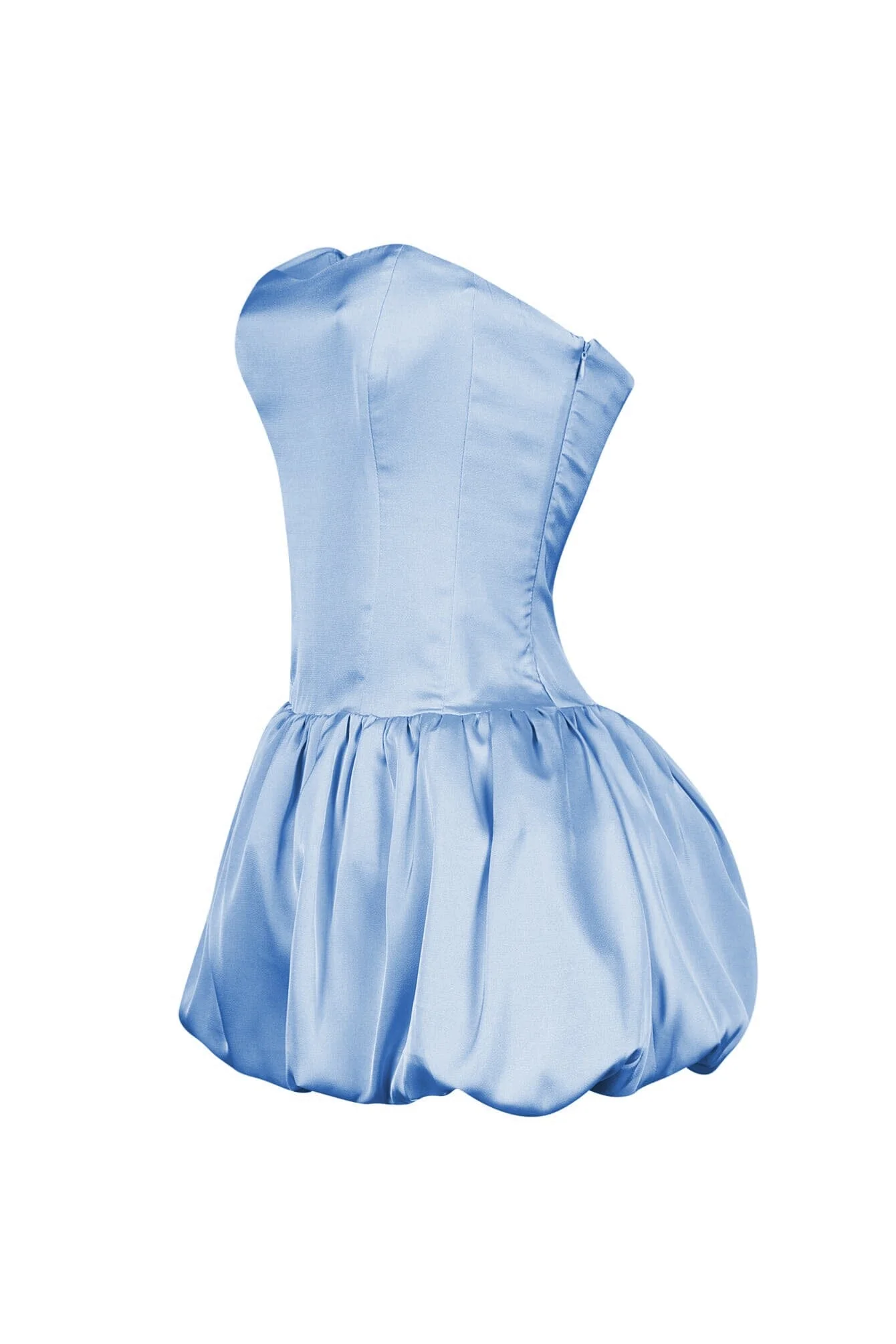 Bre Tube Satin Balloon Mini Dress - Image 12