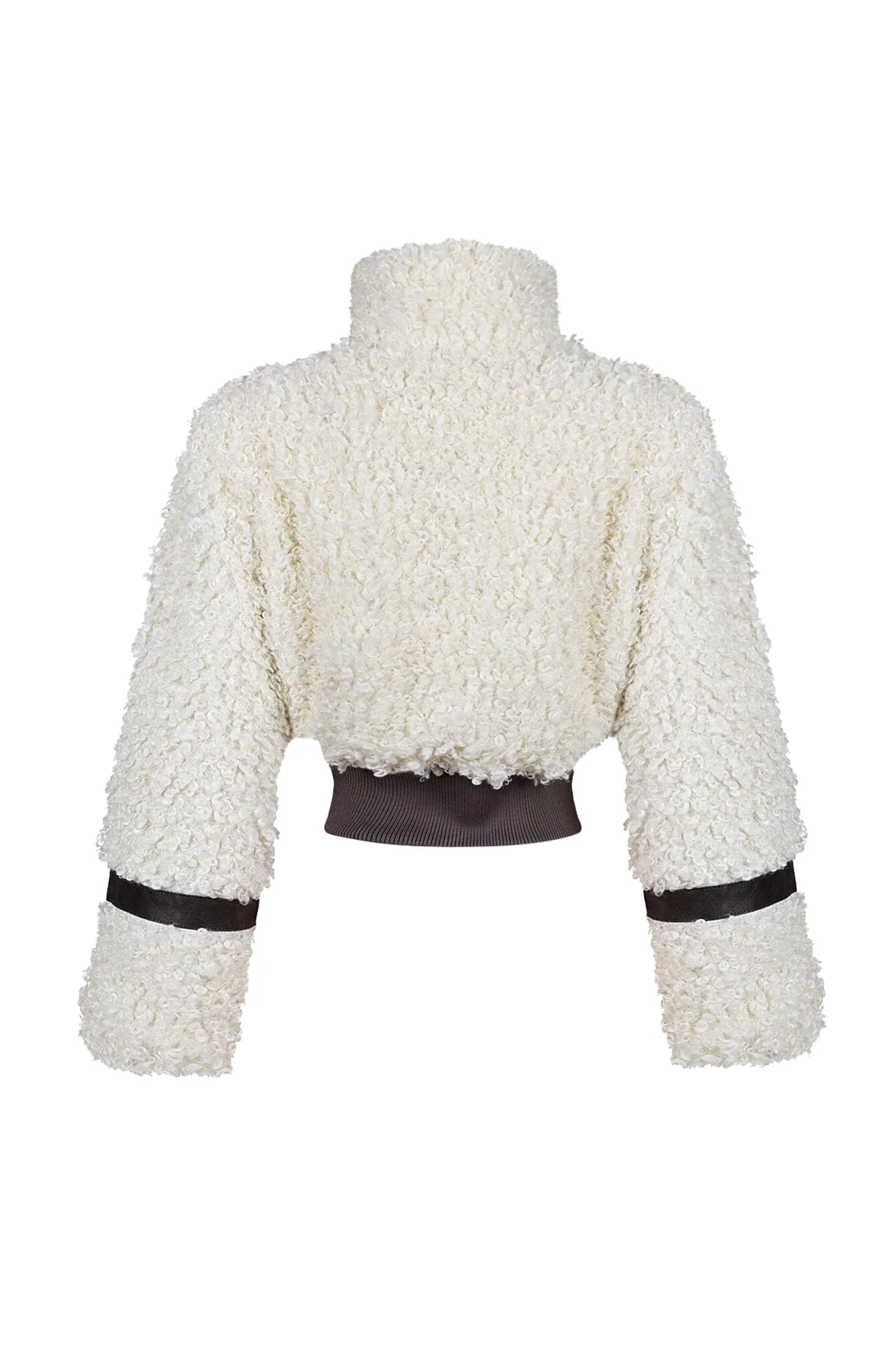 Bria Faux Leather Faux Poodle Fur Jacket - Image 5