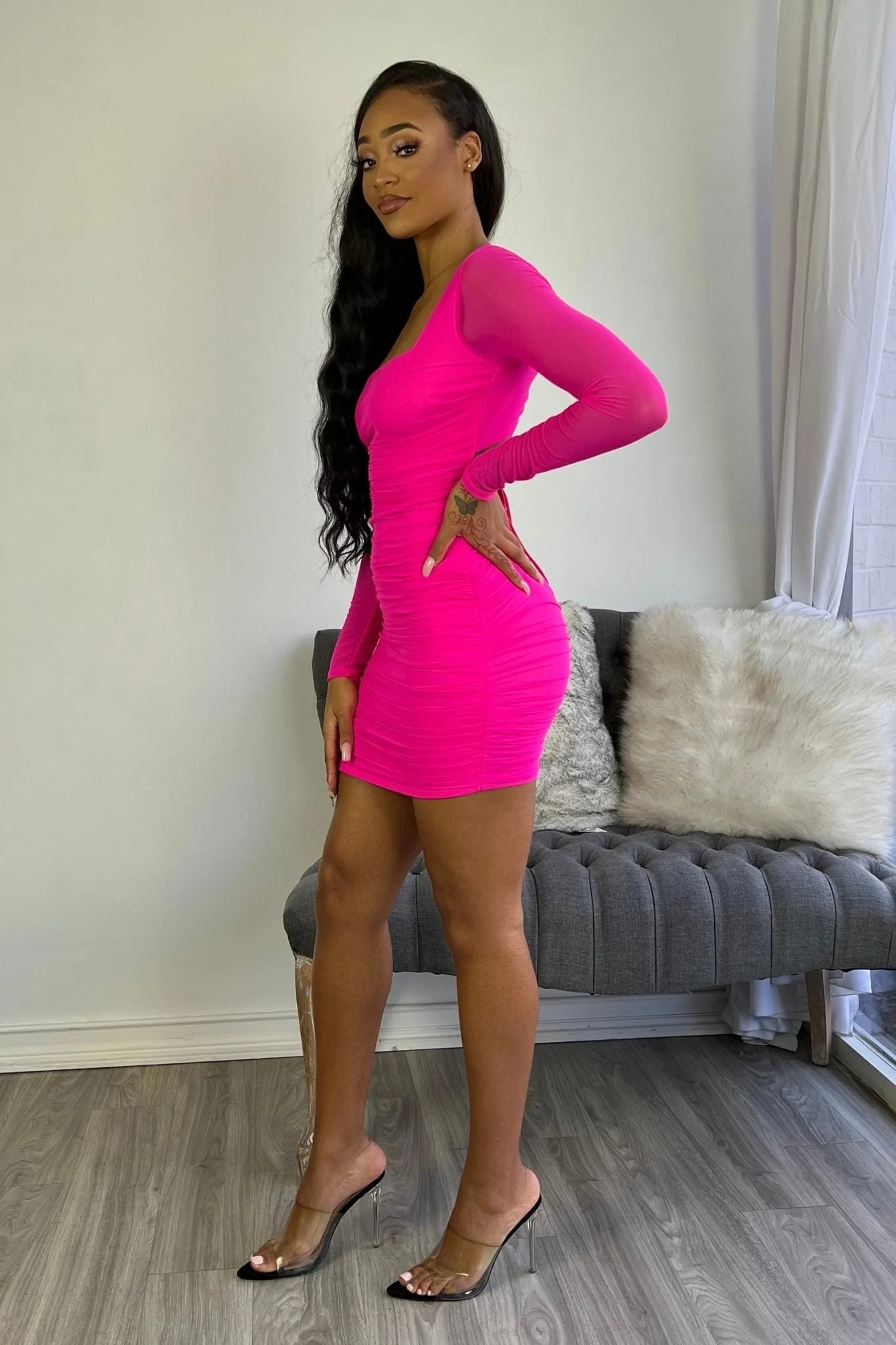 Bringing the Light Mesh Mini Dress - Image 6