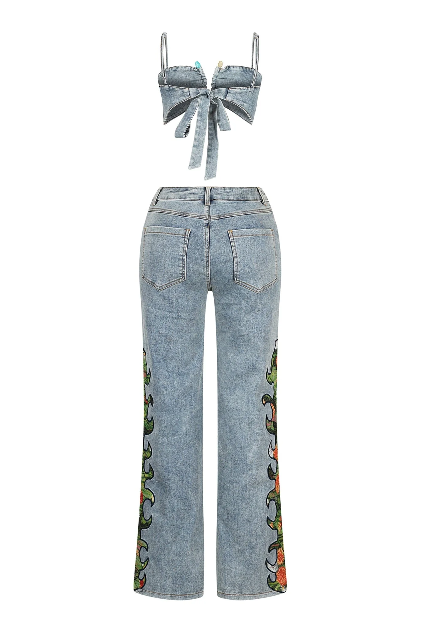 Cactus Blossom Denim Top & Pants SET - Image 6