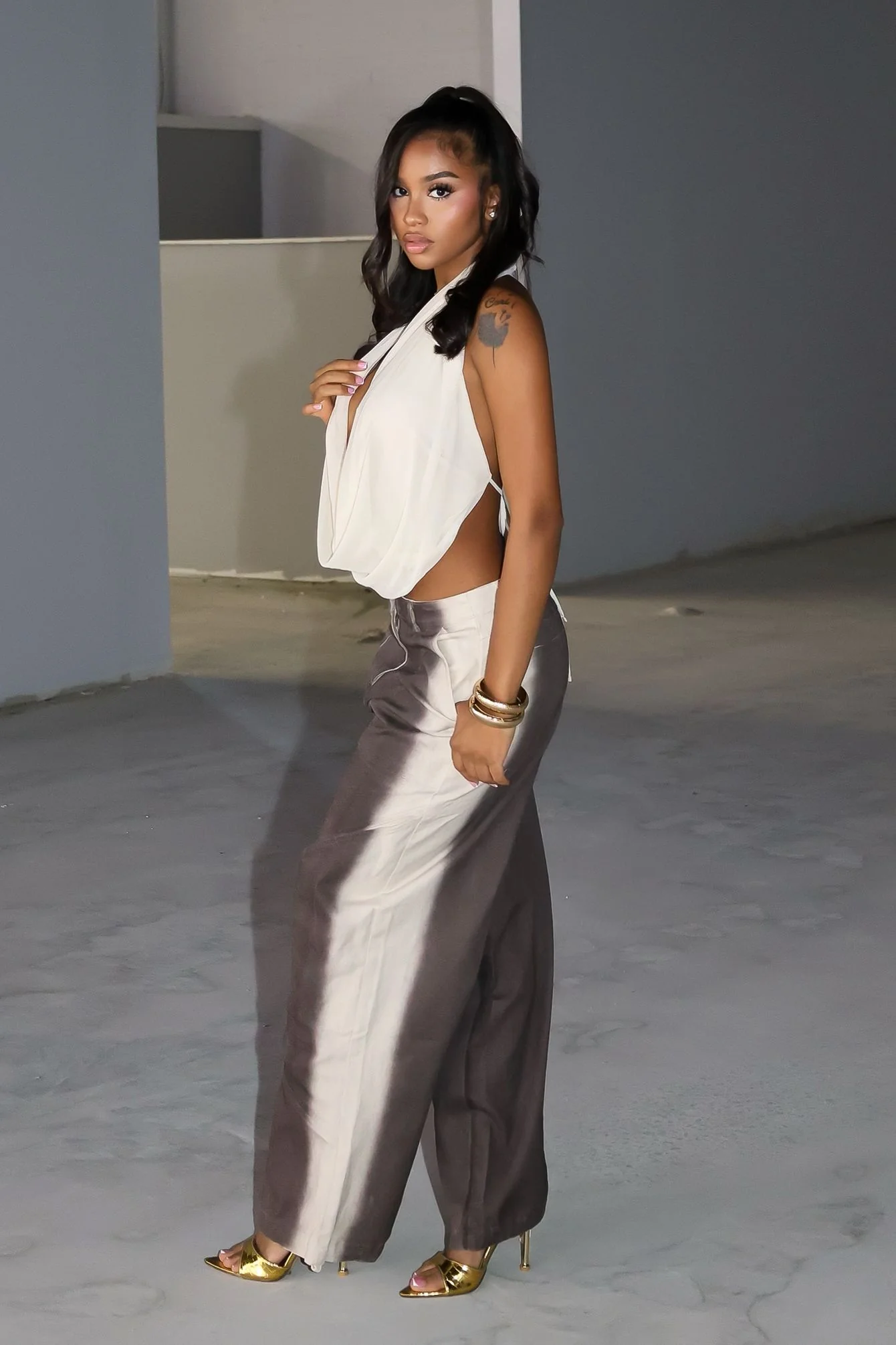 Canvas Mist Airbrushed Baggy Pants - Image 3