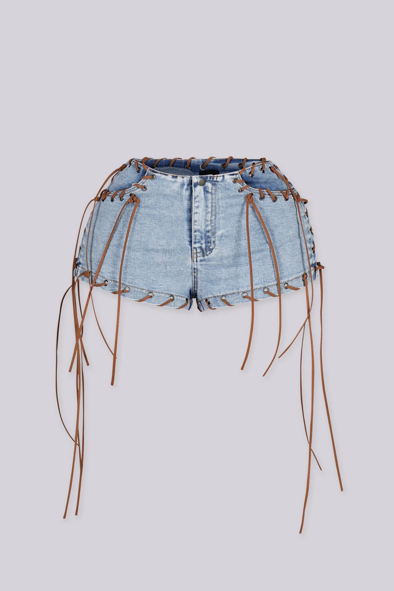 Canyon Tie Denim Shorts - Image 4