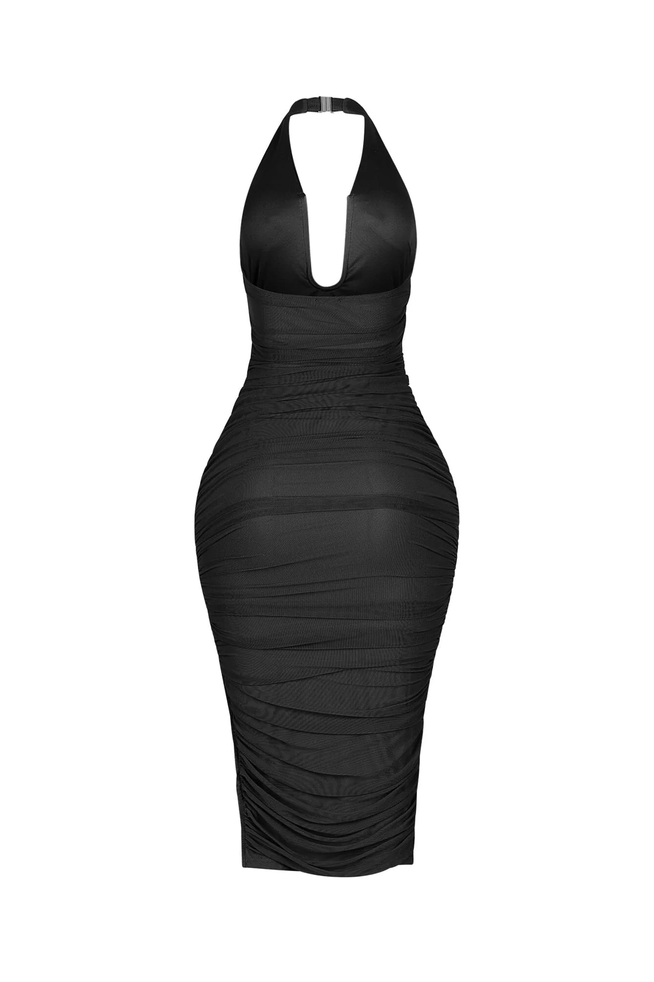 Central U Cut Ruched Midi Dress - Image 11