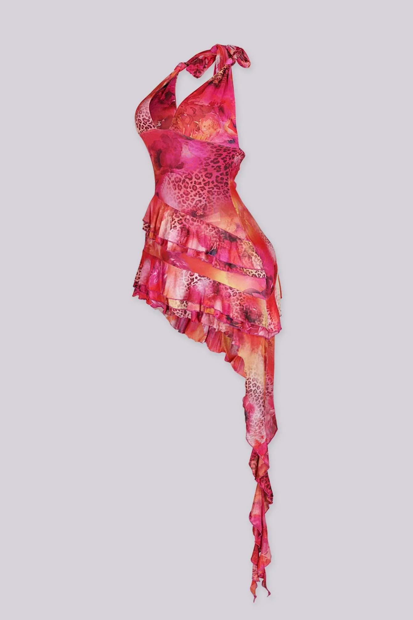 Cherry Kiss Halter Mini Dress - Image 5