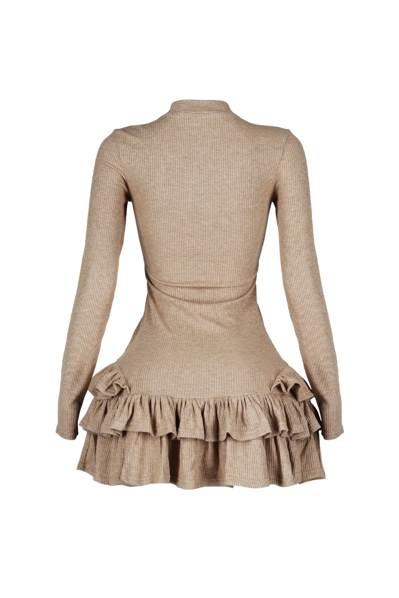 Chilly Day Long Sleeve Ruffle Mini Dress - Image 6