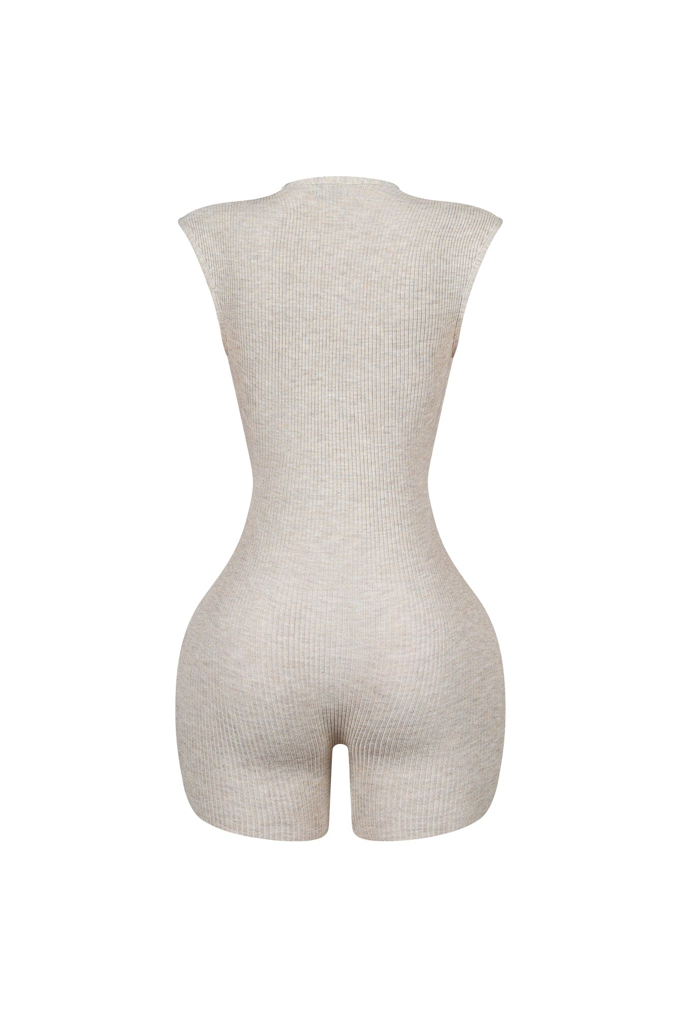 Clara Knit Deep V Neck Ribbed Romper - Image 10