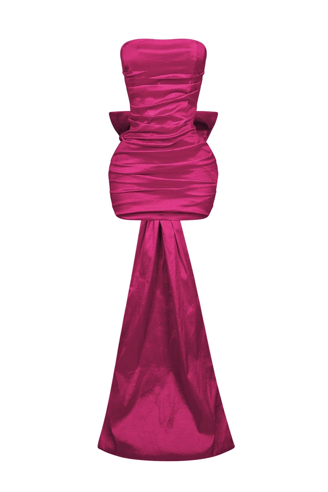 Cordelia Satin Tube Big Bow Mini Dress - Image 8