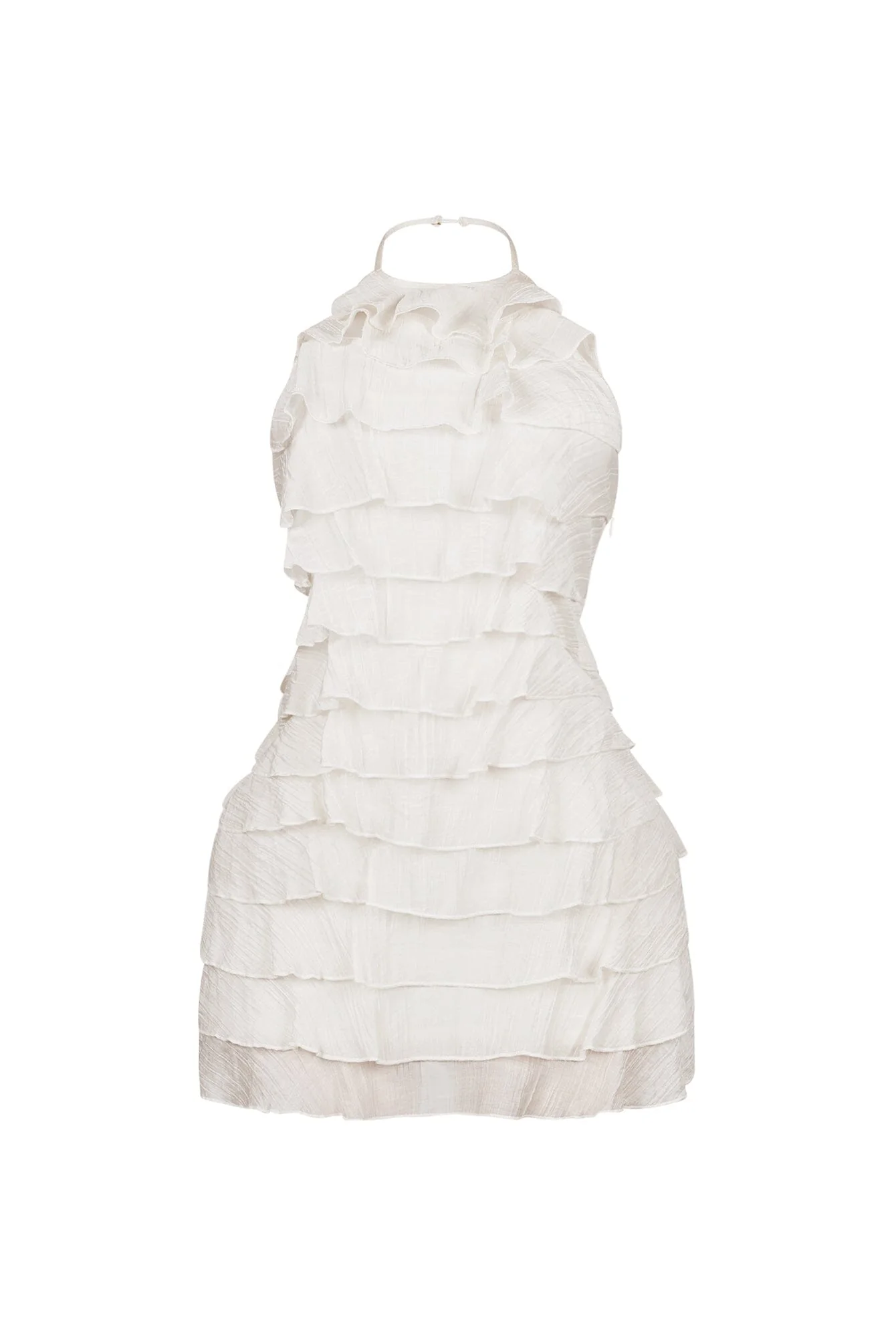 Corinn Ruffle Halter Neck Mini Dress - Image 6