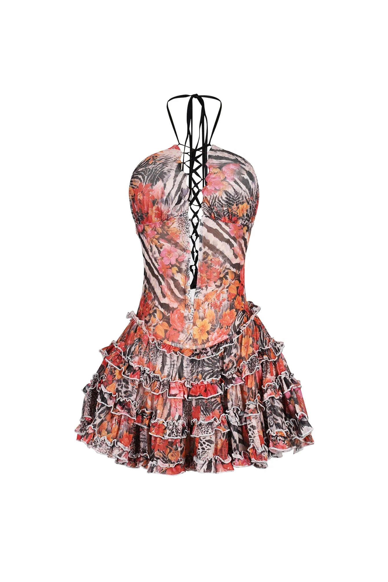Cosmic Candy Ruffle Mini Dress - Image 3