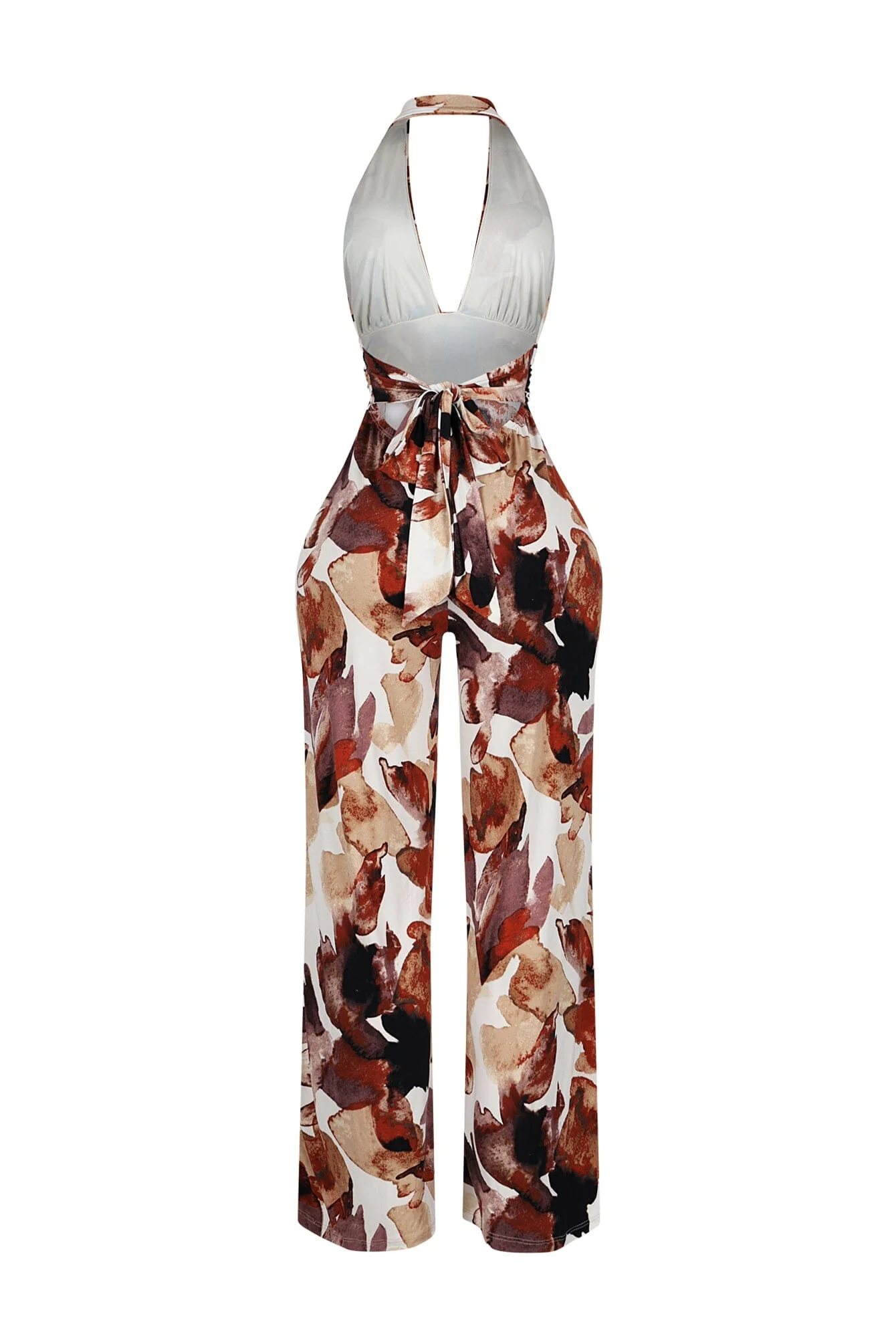 Crimson Leaf Halter Jumpsuit - Image 5