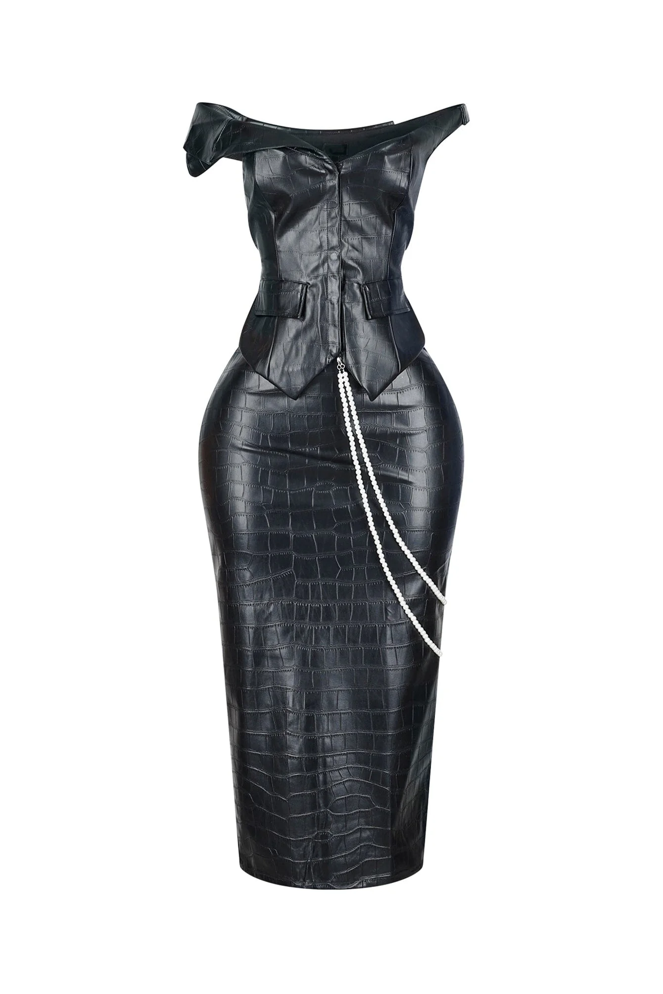 Croc Allure Off Shoulder Top & Skirt SET - Image 3