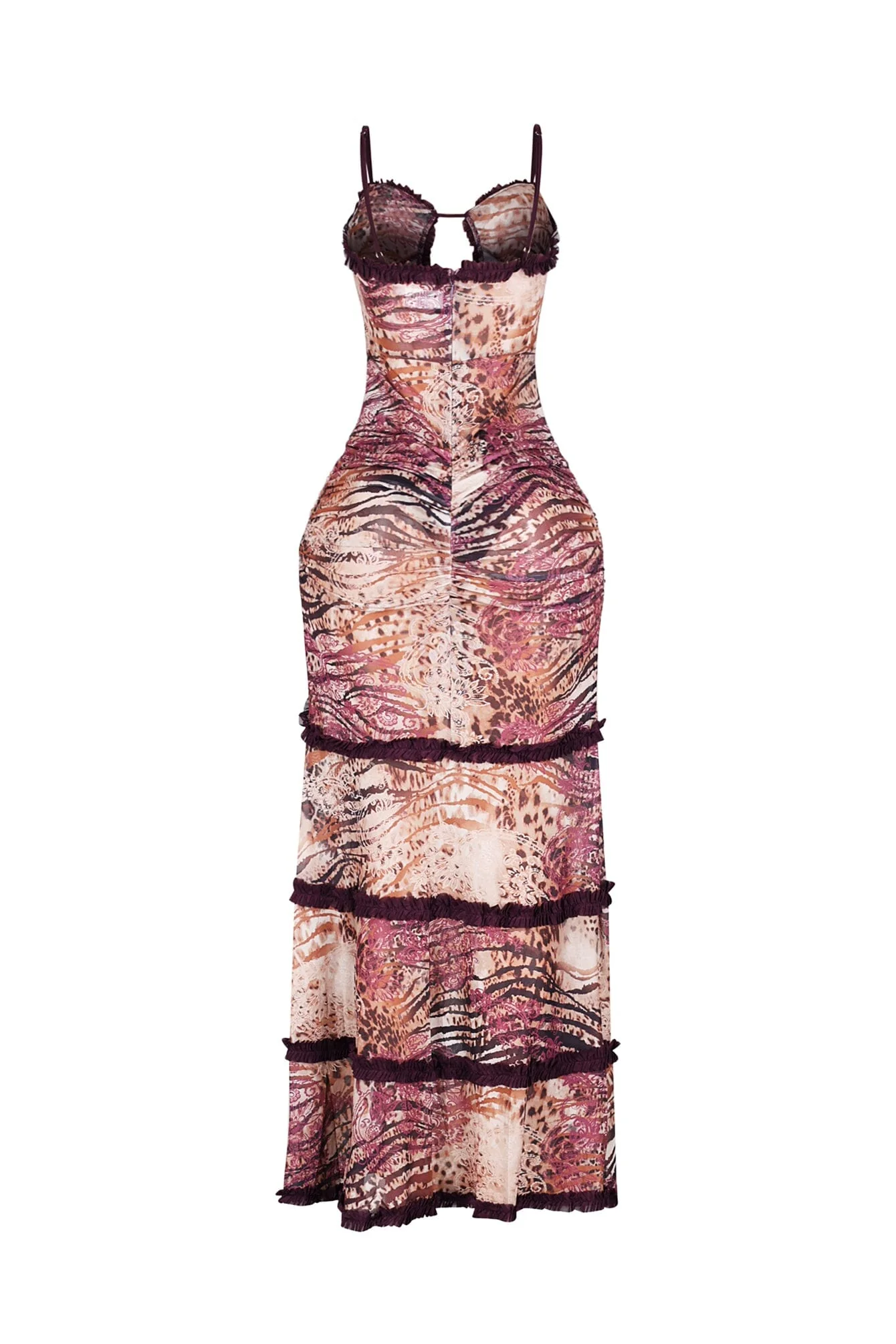 Cut To Flow Mesh Maxi Dress - Image 6