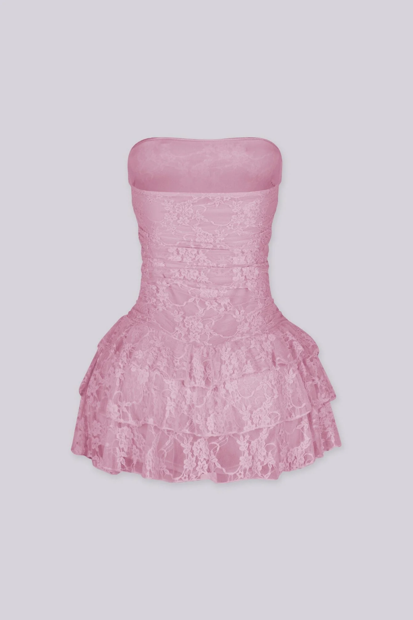 Daisy Lace Tube Mini Dress - Image 10