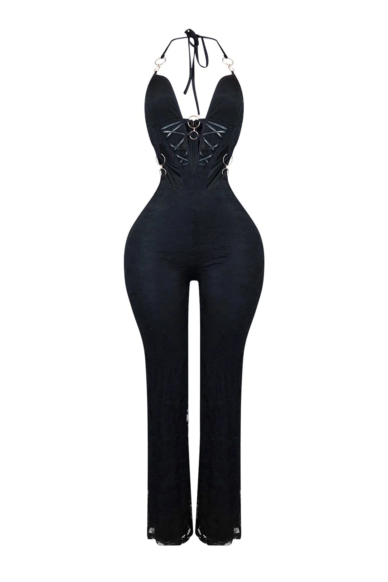 Darla Lace Halter Cut Out Jumpsuit - Image 4