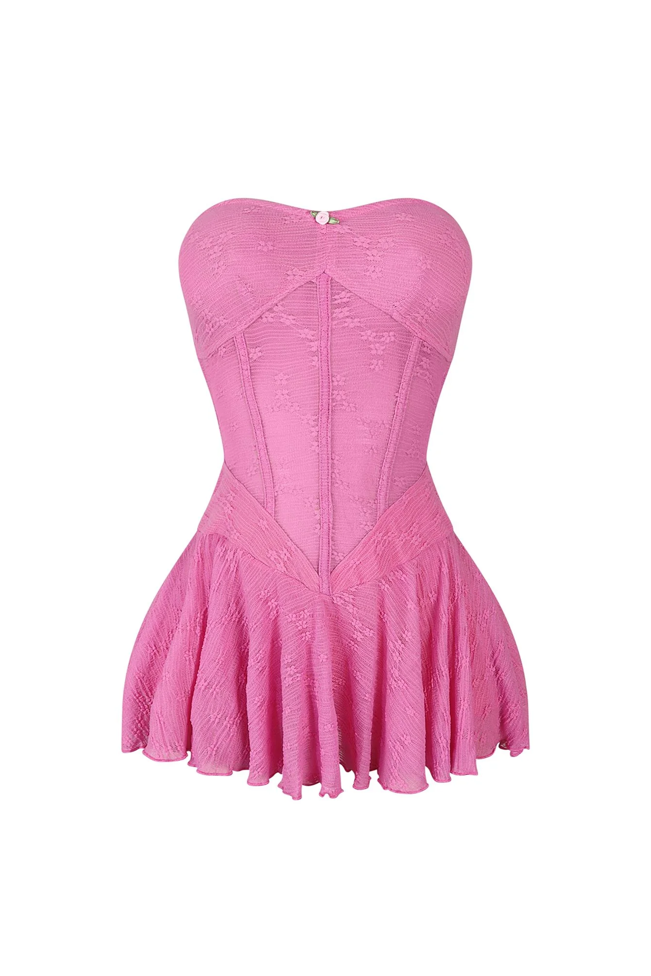 Denial Strapless Ballerina Flare Mini Dress - Image 6