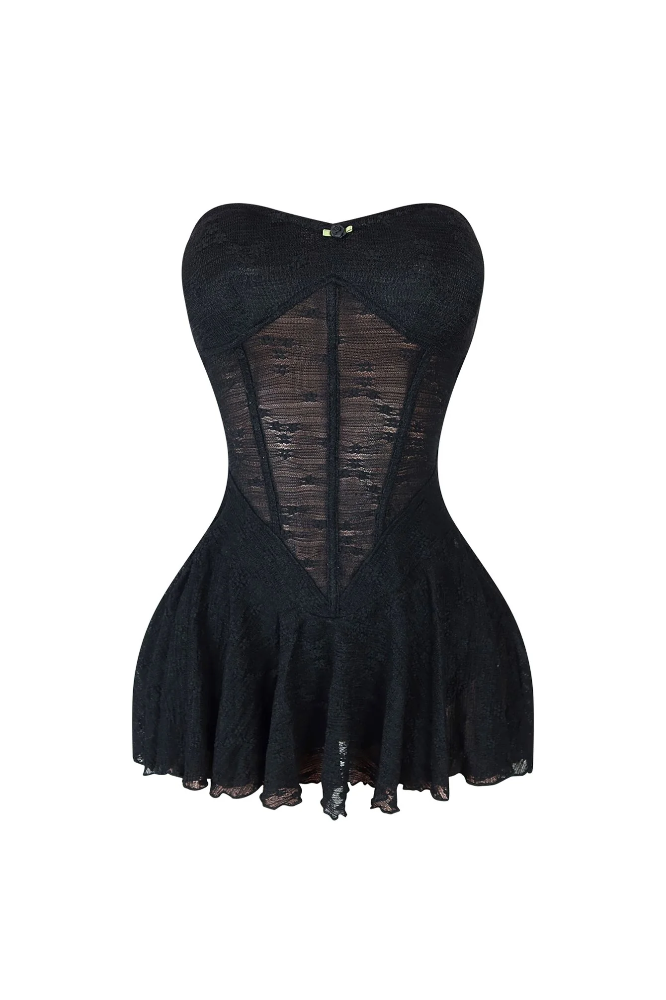 Denial Strapless Ballerina Flare Mini Dress - Image 7