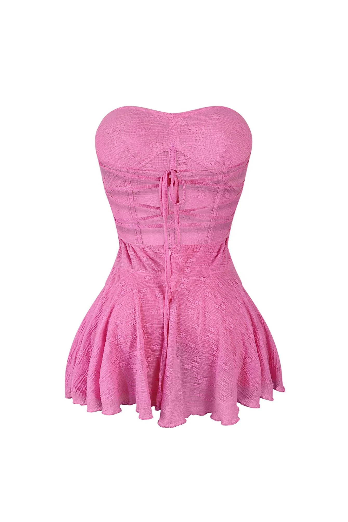 Denial Strapless Ballerina Flare Mini Dress - Image 8