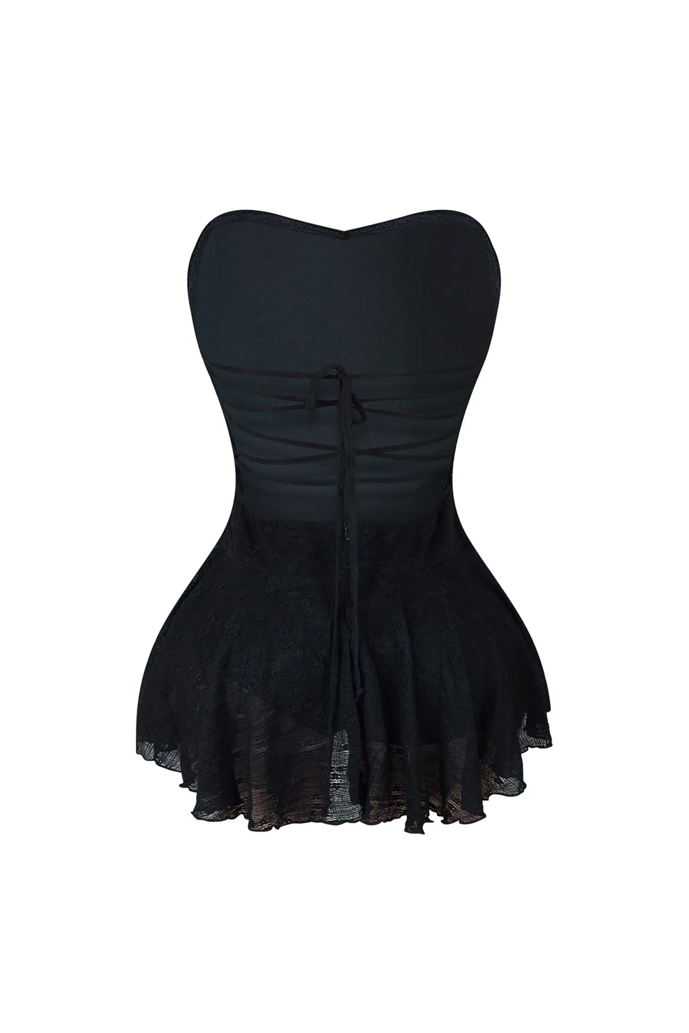 Denial Strapless Ballerina Flare Mini Dress - Image 9