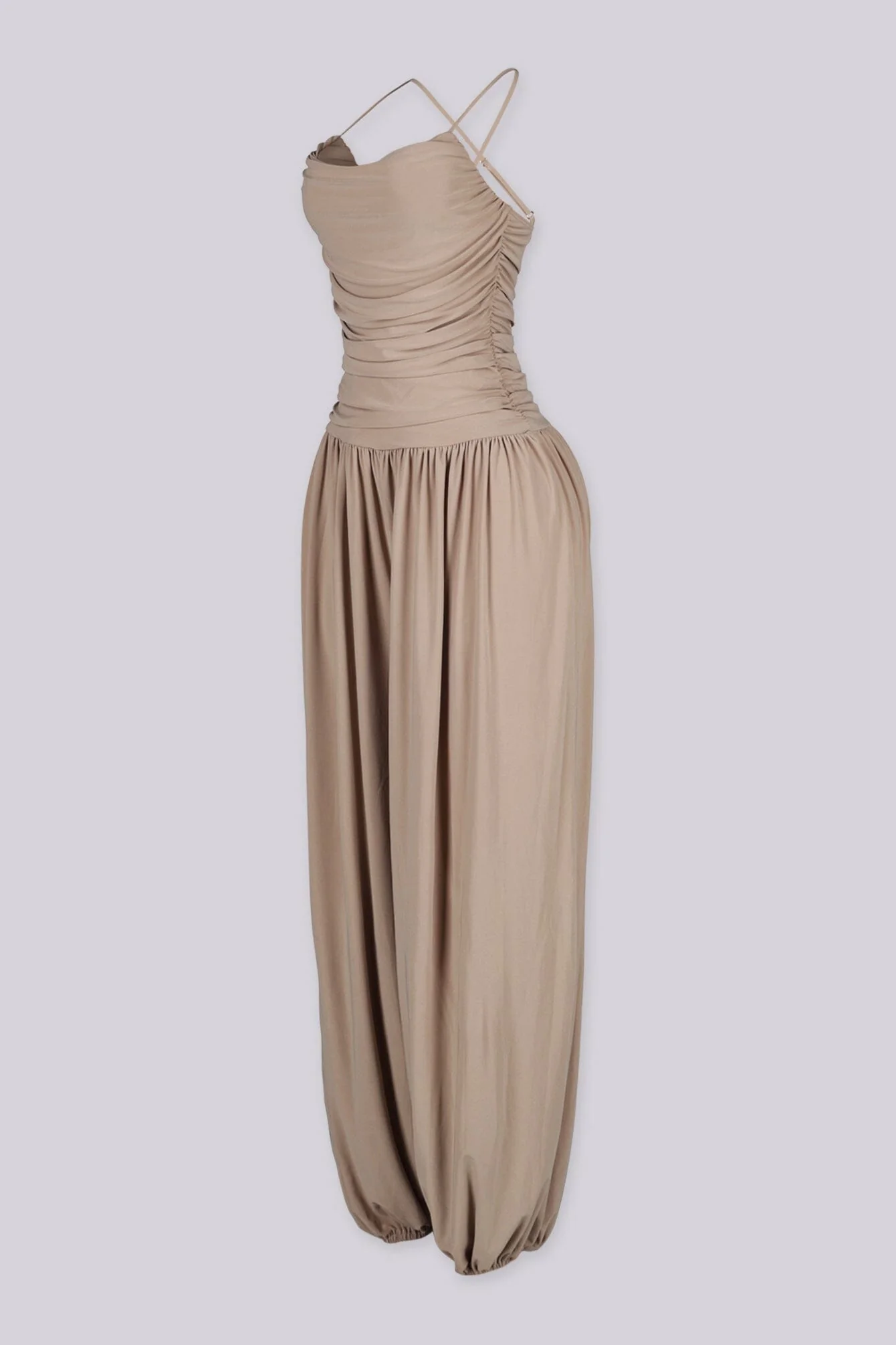 Desert Sand Ruched Jumpsuit - Image 4