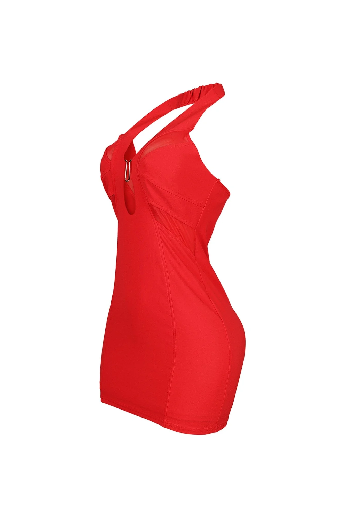 Dilara Halter Neck Metal Trim Mini Dress - Image 9