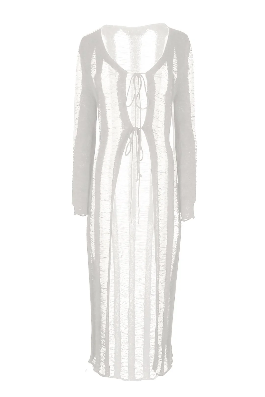 Private Island Distressed Maxi Cardigan Cover Up - Image 3
