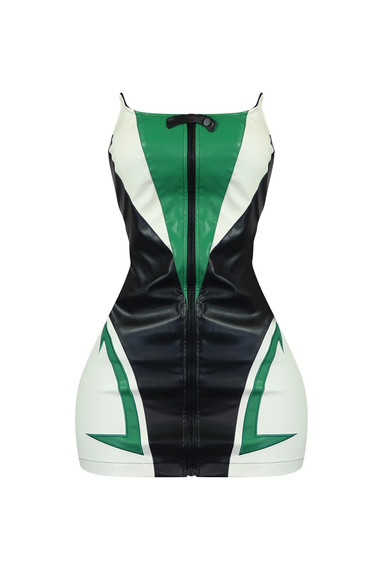 Doja Faux Leather Moto Mini Dress - Image 2
