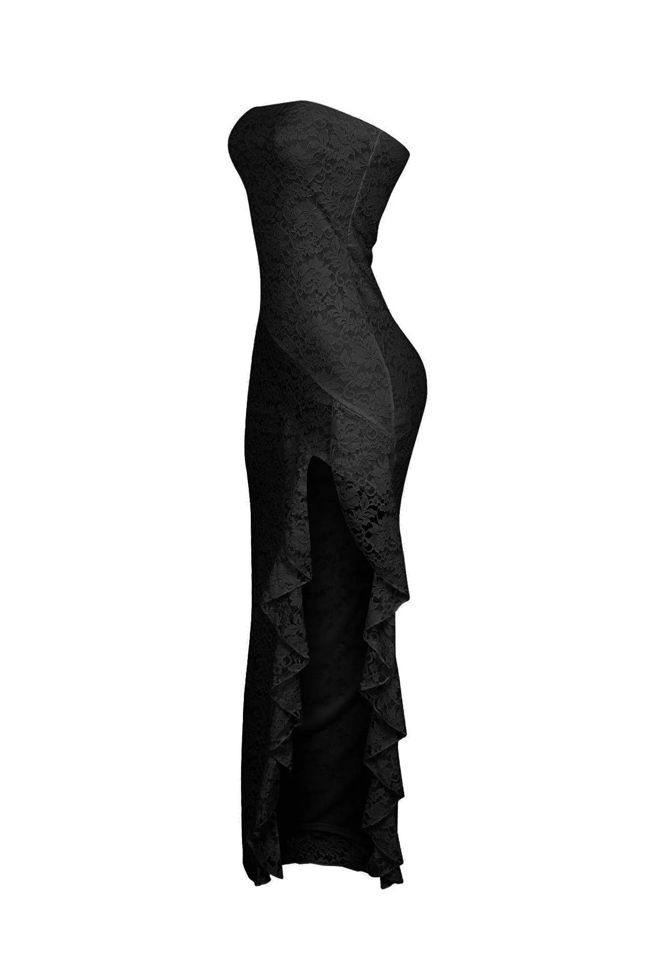 Dreamy Lace Ruffled Tube Maxi Dress - Image 6