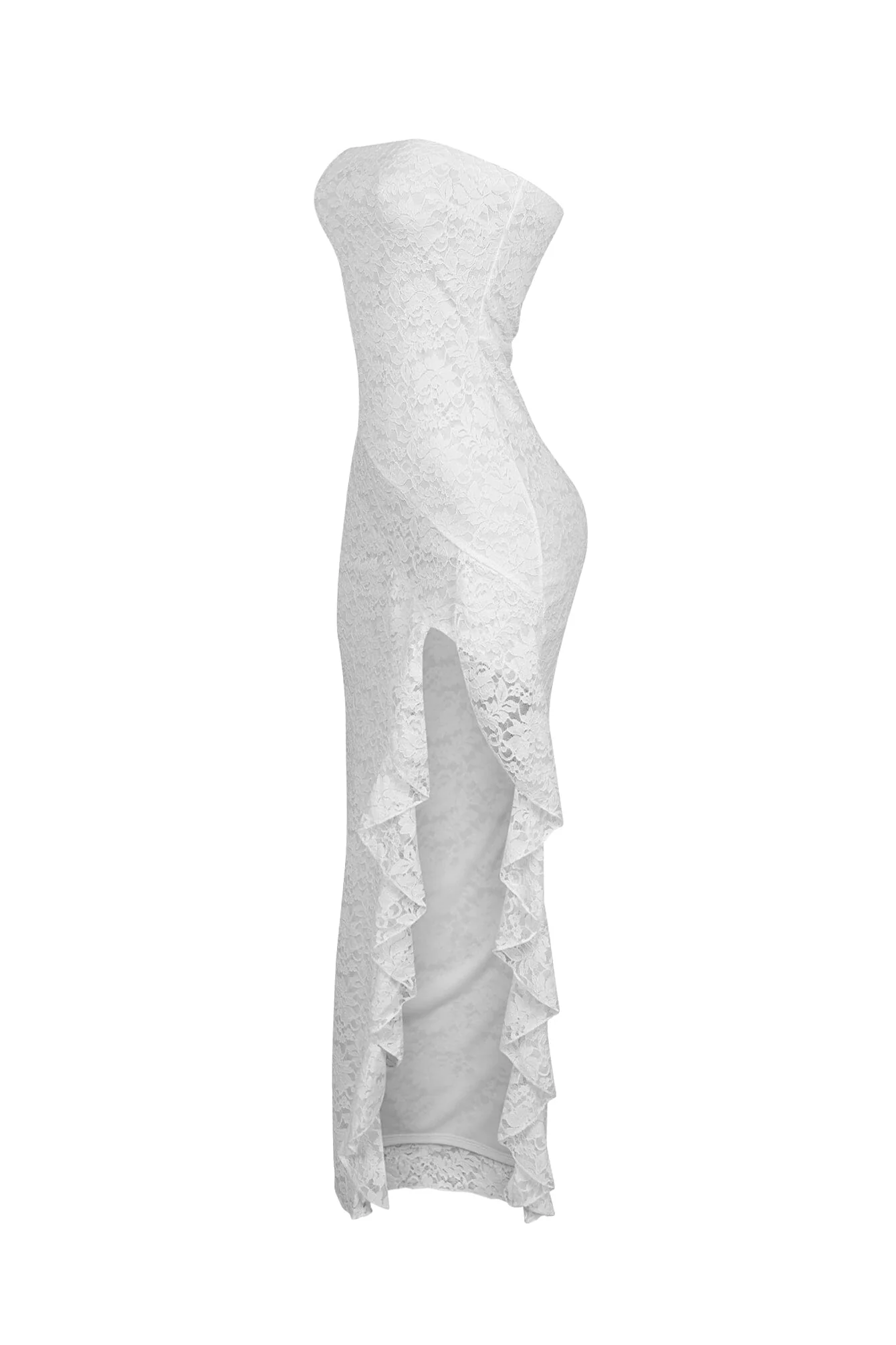 Dreamy Lace Ruffled Tube Maxi Dress - Image 7