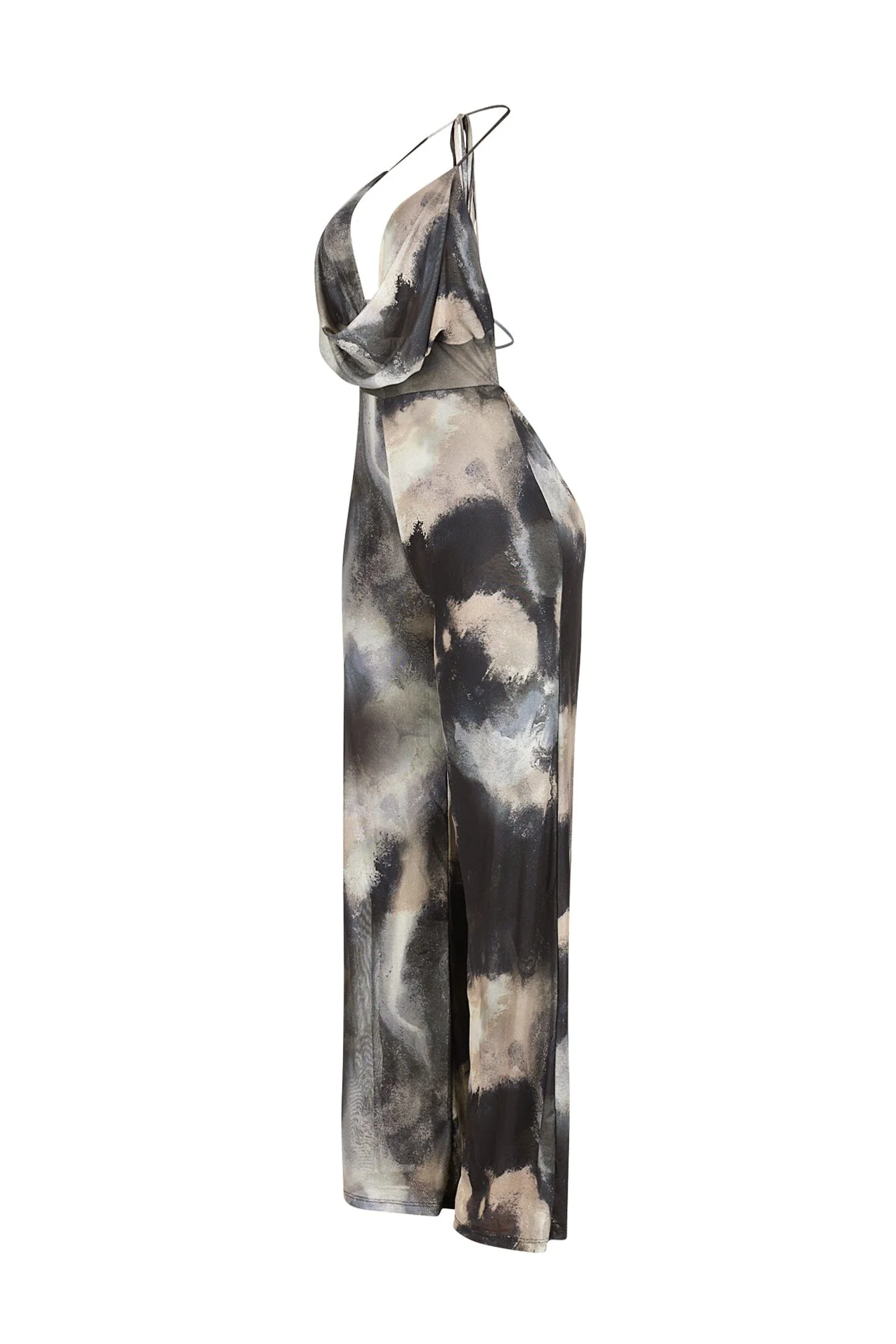 Earthbound Olive Mesh Print Jumpsuit - Image 3
