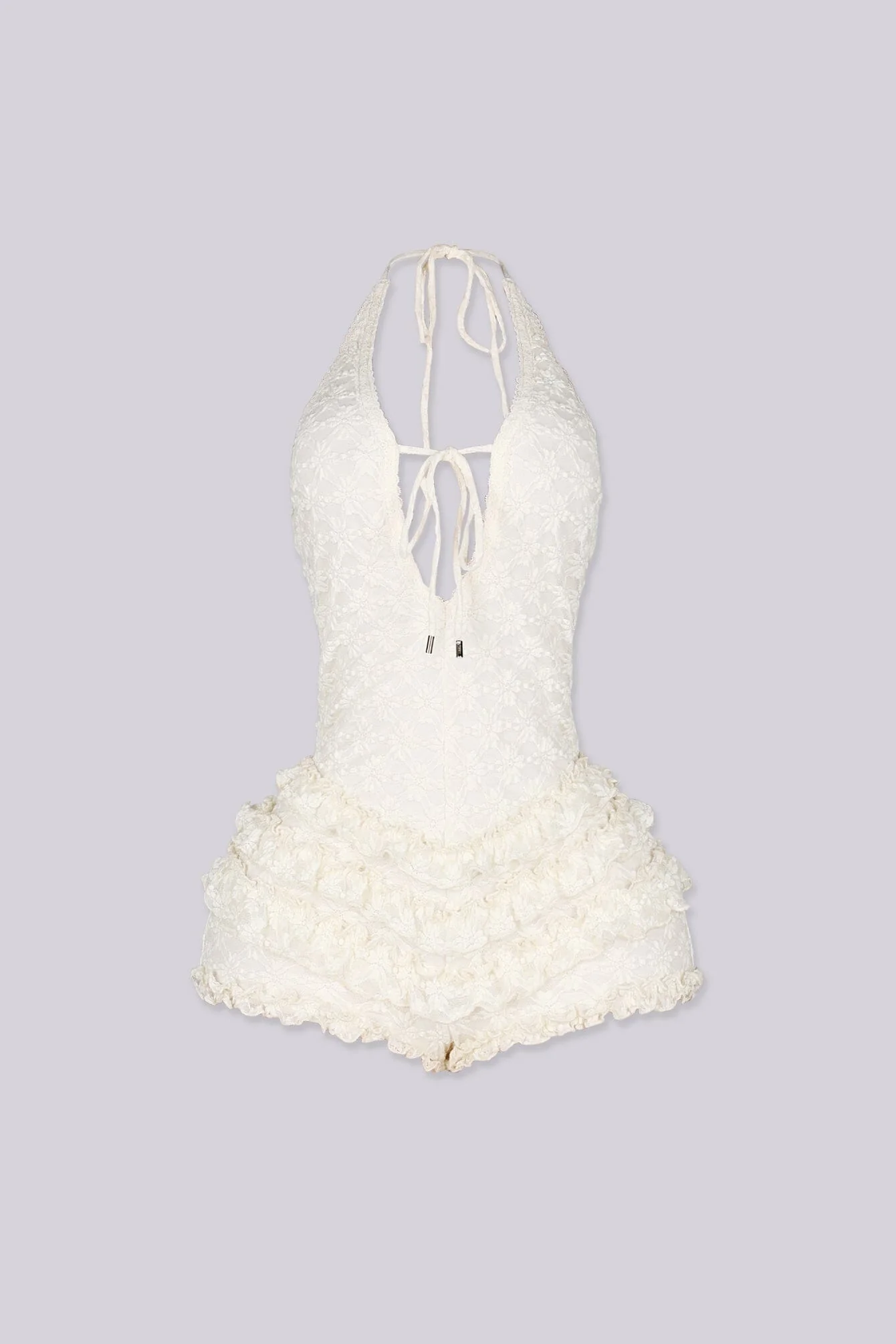 Eden Floral Ruffle Halter Romper - Image 5