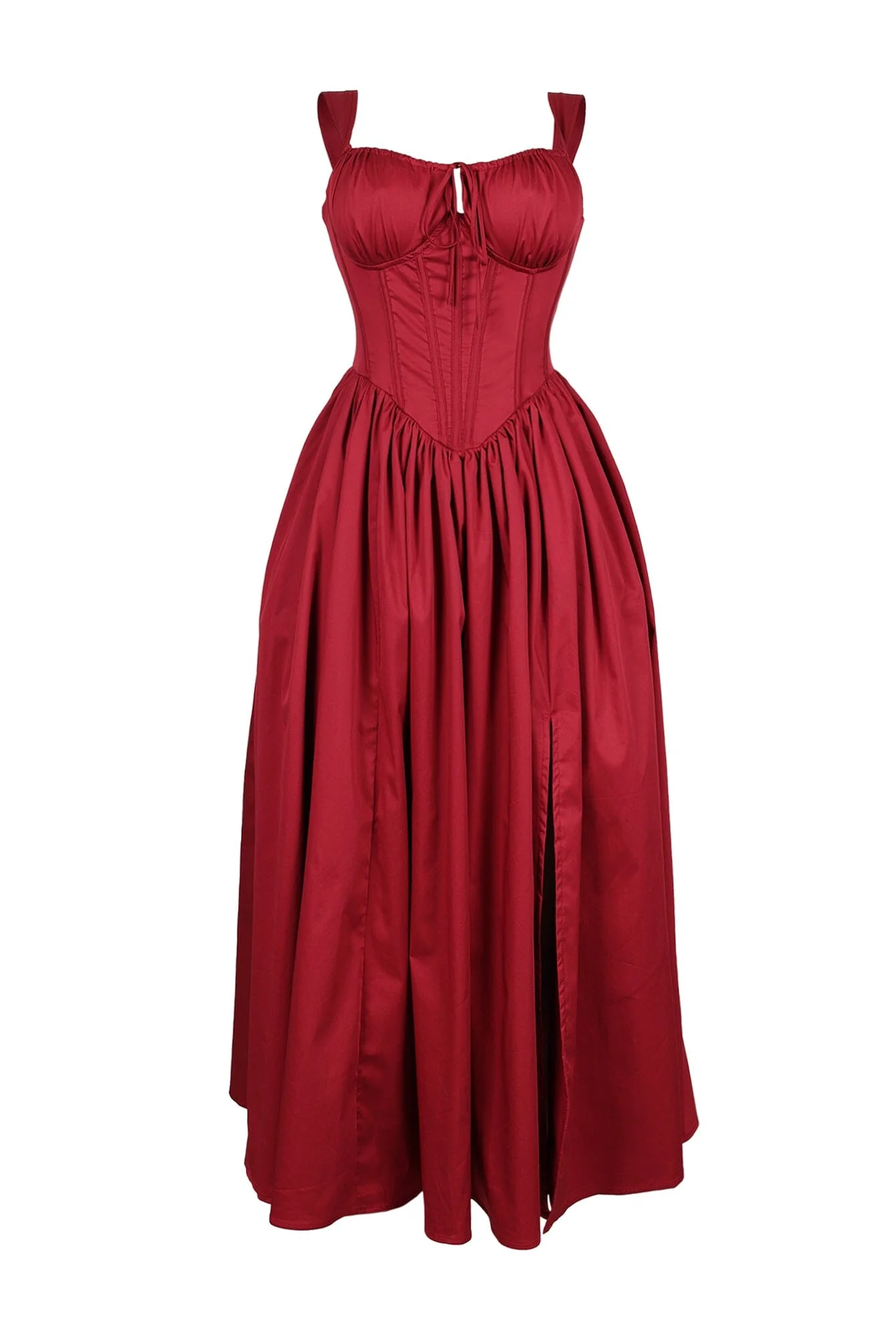 Eillen Poplin Corset A-line Long Dress - Image 3