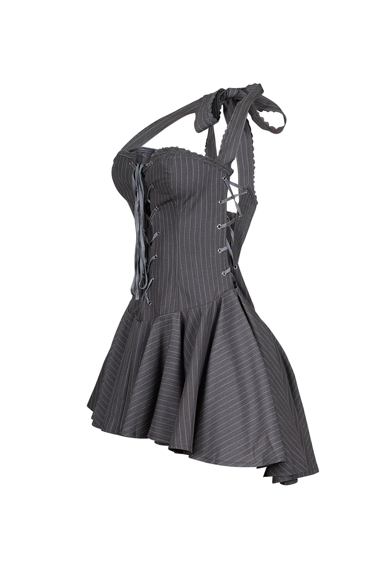 Elice Pin Stripe Woven Corset Mini Dress - Image 5