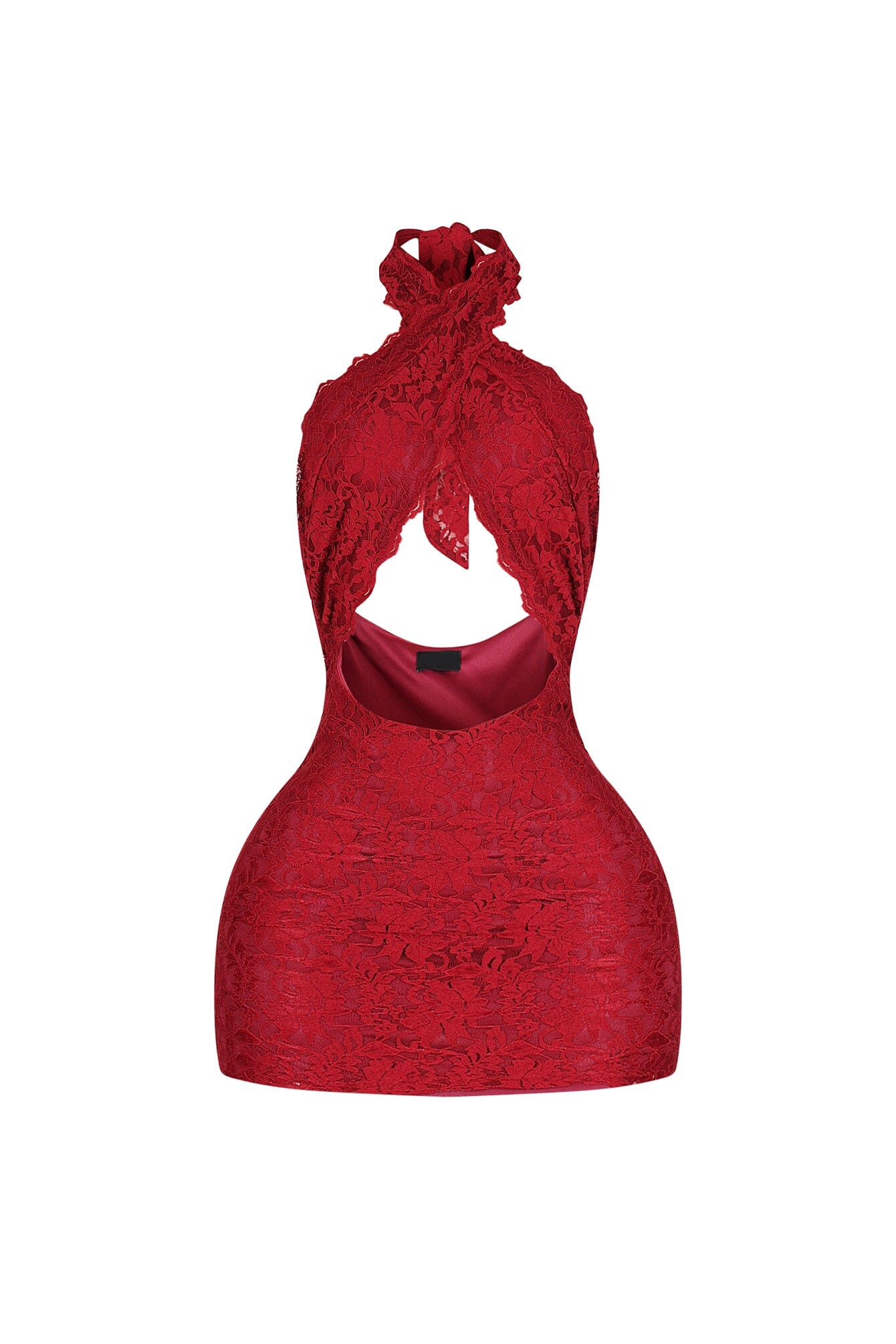 Esmee Cross Halter Neck Mini Dress - Image 5
