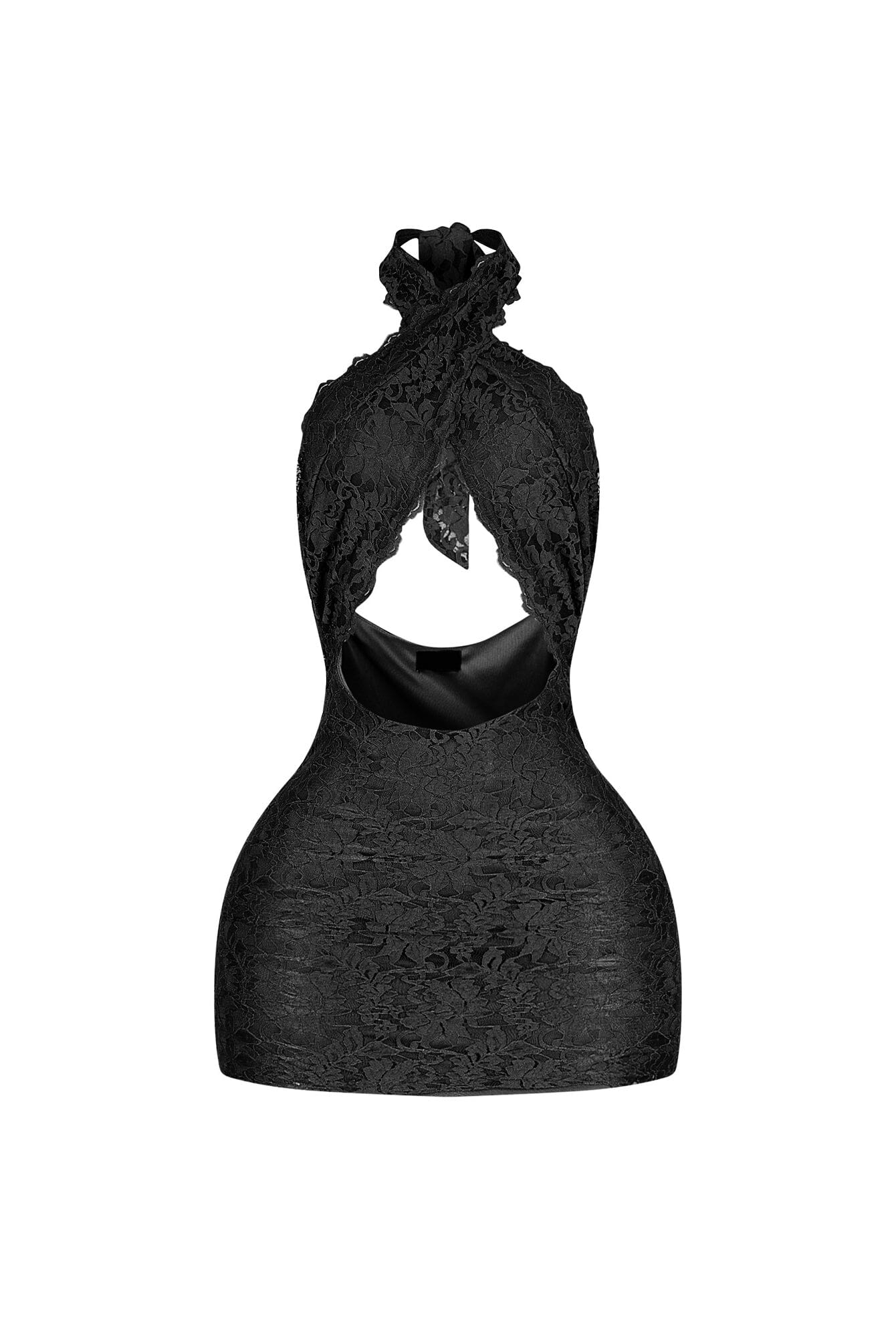 Esmee Cross Halter Neck Mini Dress - Image 6