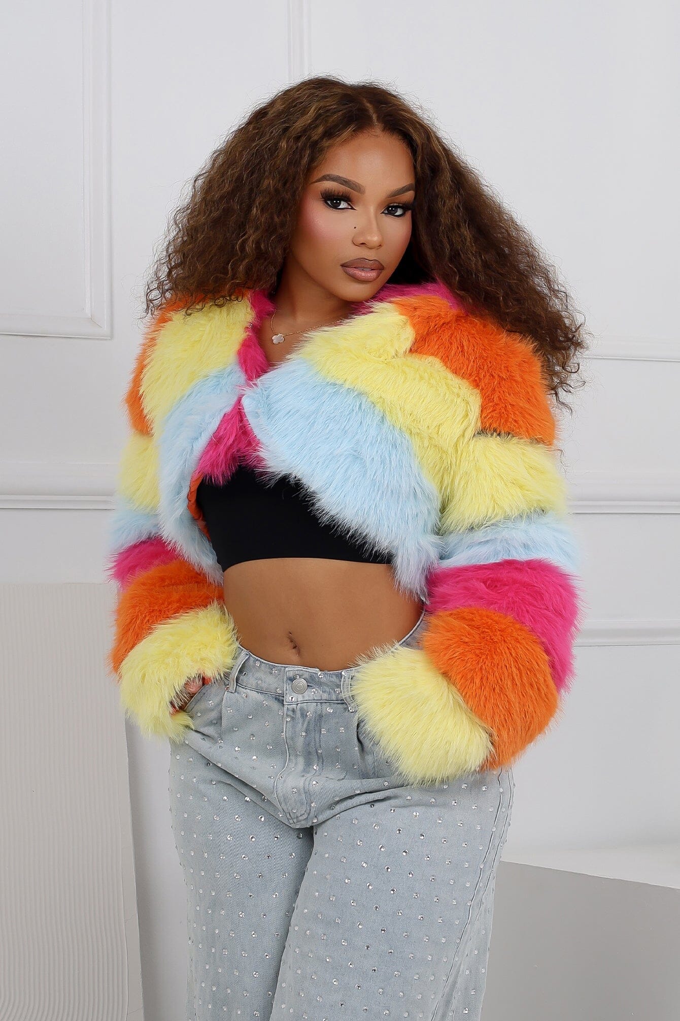 Feeling Good Faux Fur Jacket - Image 2
